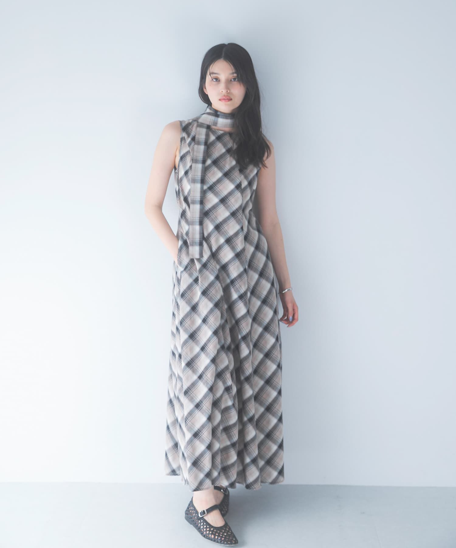 URBAN RESEARCH ROSSO「ベルト付フレアシルエットロングドレス」|その他|