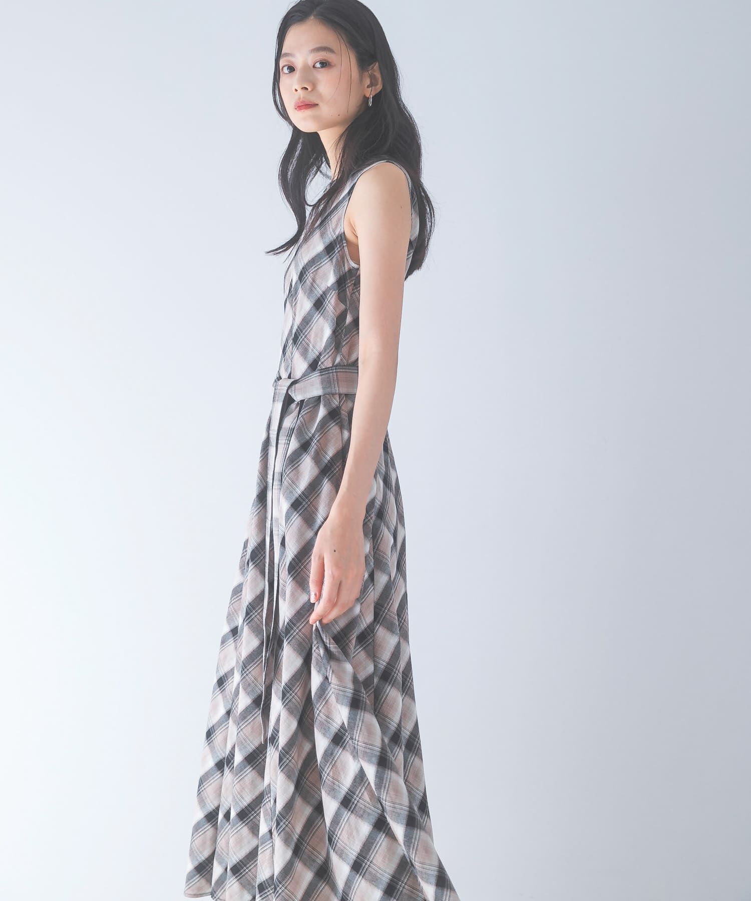 URBAN RESEARCH ROSSO「ベルト付フレアシルエットロングドレス」|その他|