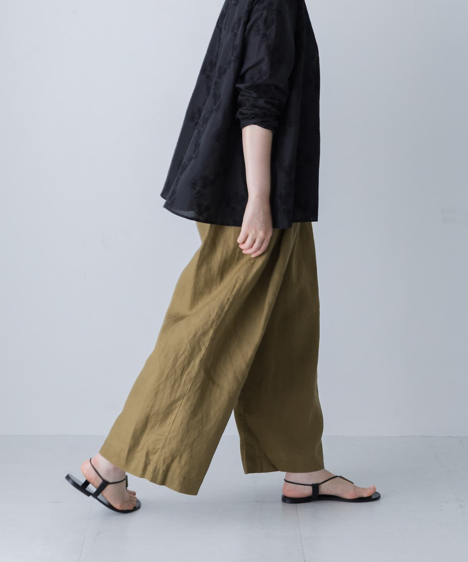 かぐれ「カラーリネンクロップドパンツ」|その他|