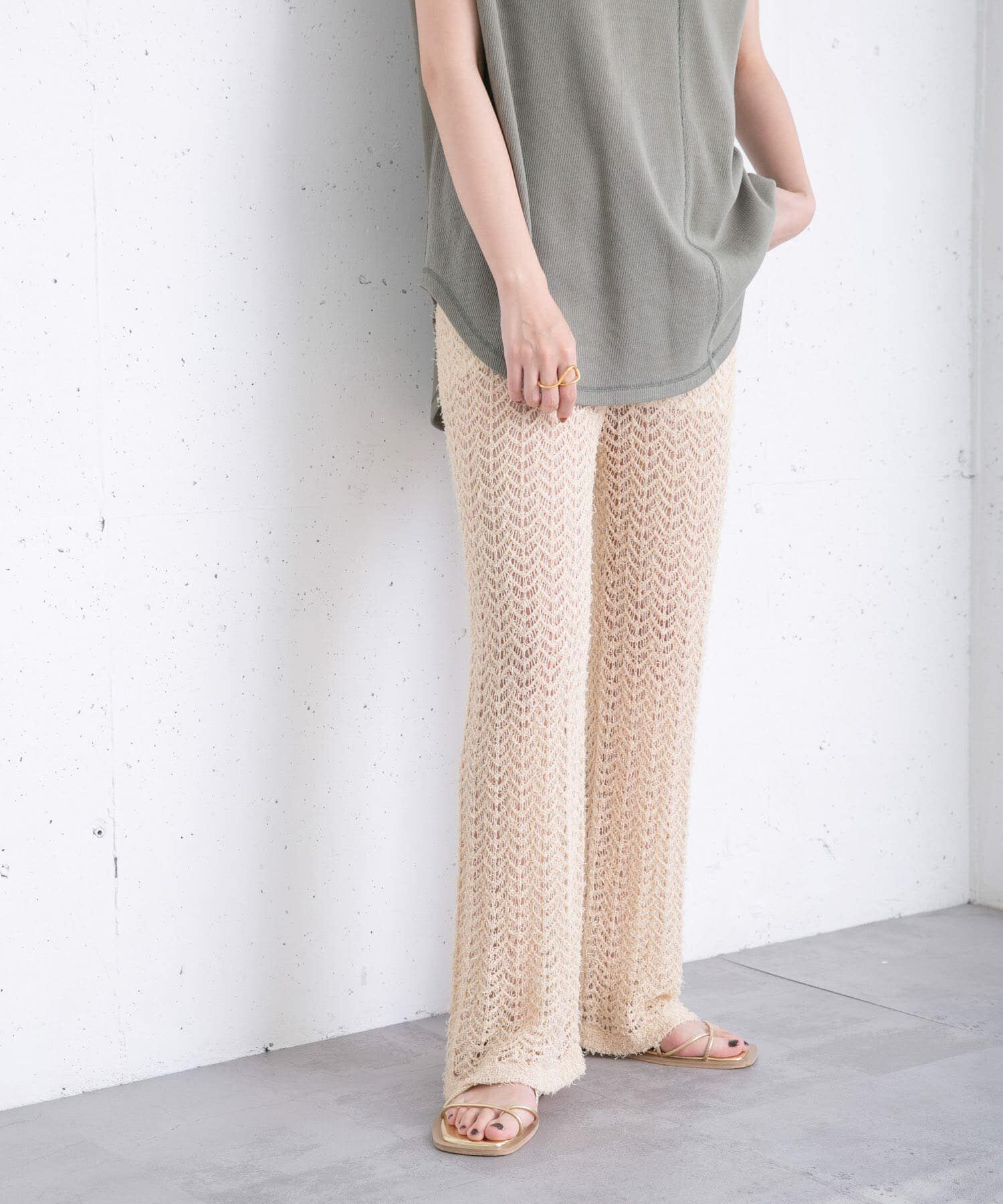  「透かし編みニットパンツ」|その他|