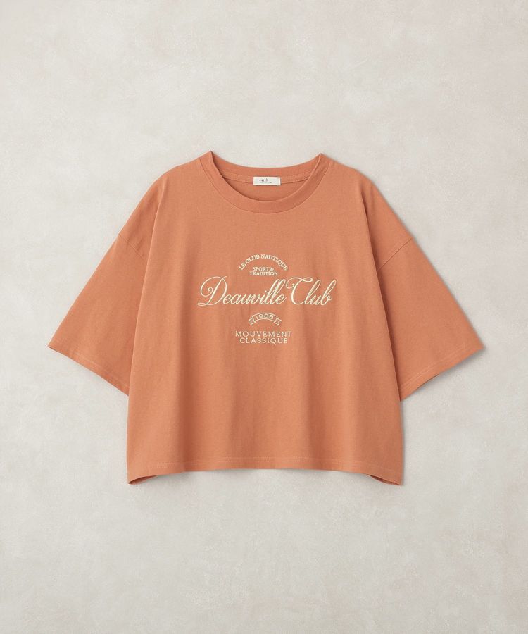 earth music&ecology「【接触冷感】カレッジロゴ刺繍Tシャツ」|Tシャツ・カットソー|Orange