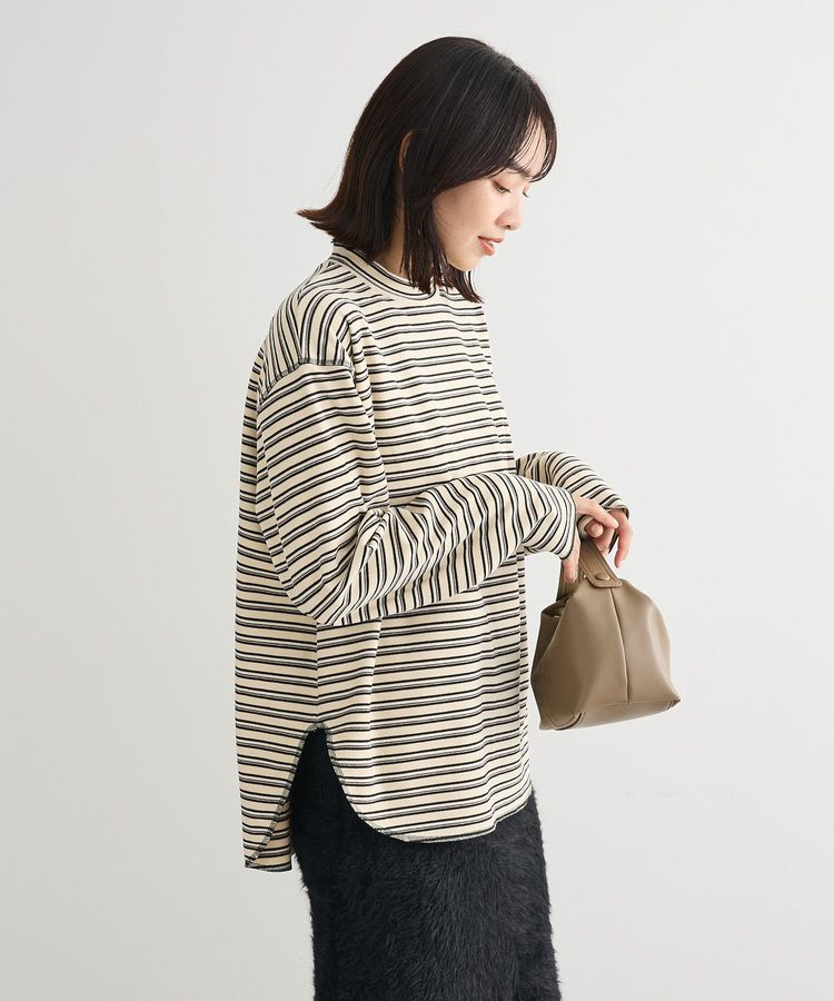 Green Parks「なめらかタッチマルチボーダープルオーバー」|Tシャツ・カットソー|
