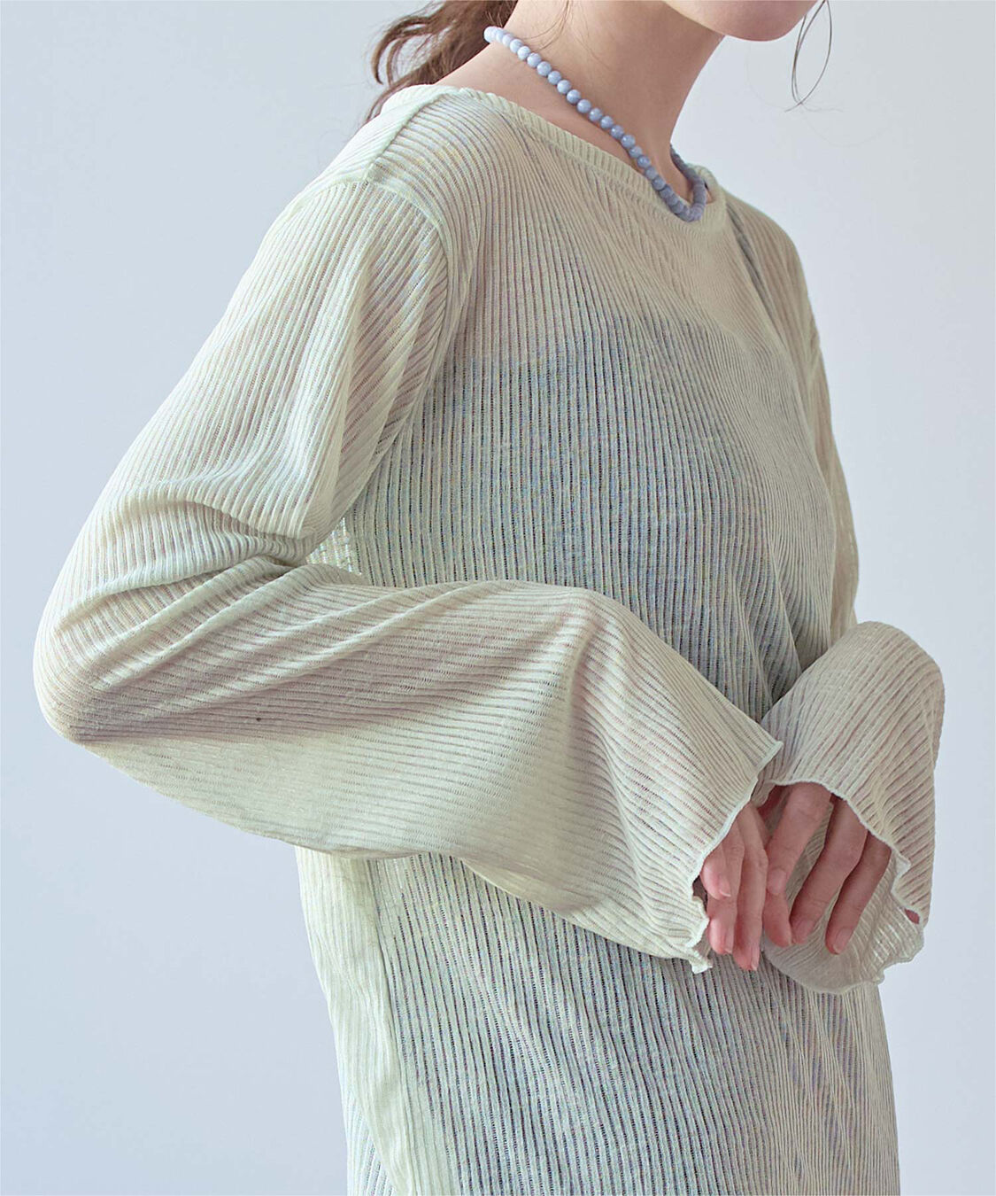 SEA DRESS「4点セット/長袖トップス付シャーリングビキニ&times;ショートパンツ/水着」|ビキニ|
