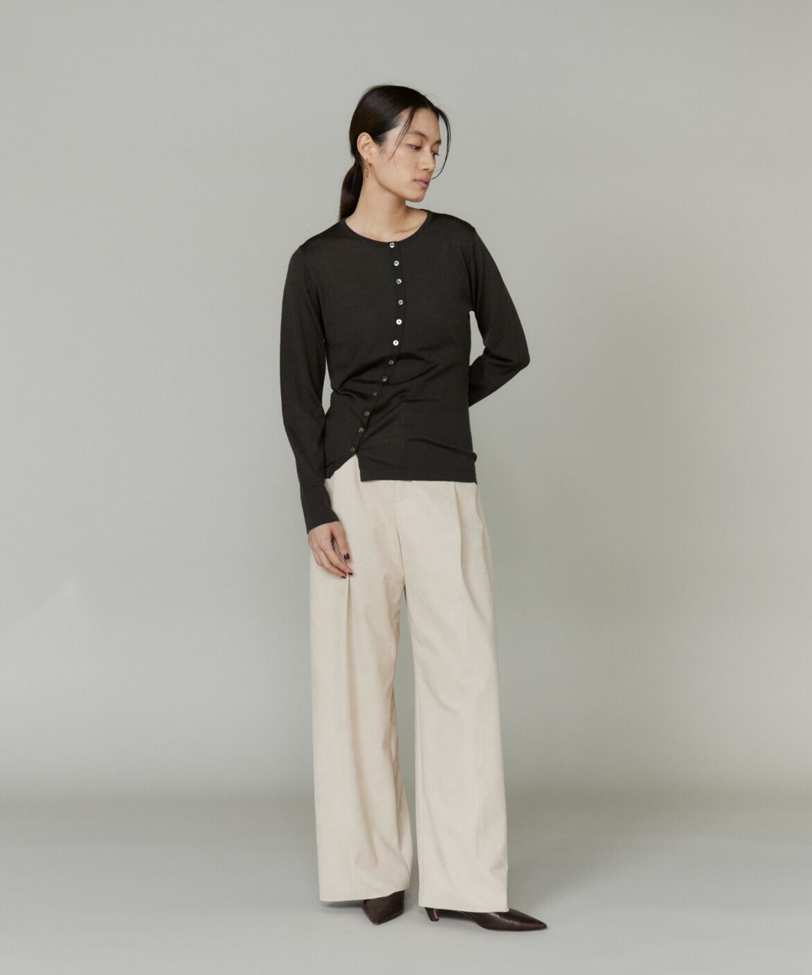 la veille by SUPERIOR CLOSET「アシンメトリーカーディガン」|カーディガン|