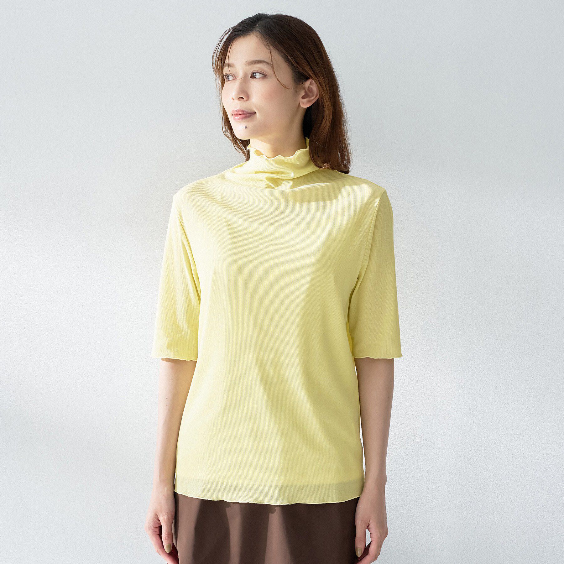 UNTITLED「シアーテレコハイネックトップス」|Tシャツ・カットソー|