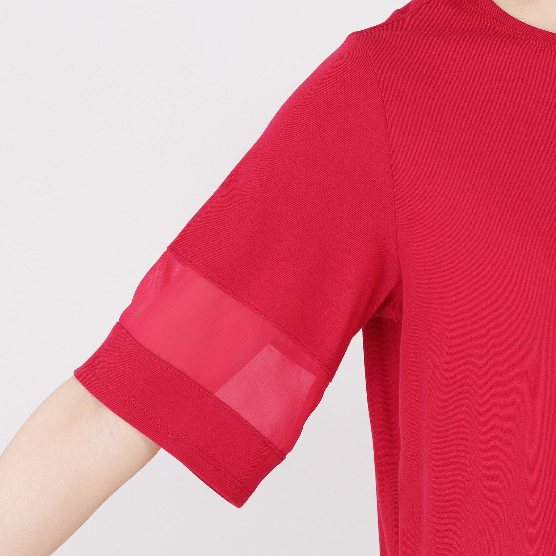 COUP DE CHANCE「【手洗い可／日本製】異素材ドッキングのプルオーバー」|Tシャツ・カットソー|