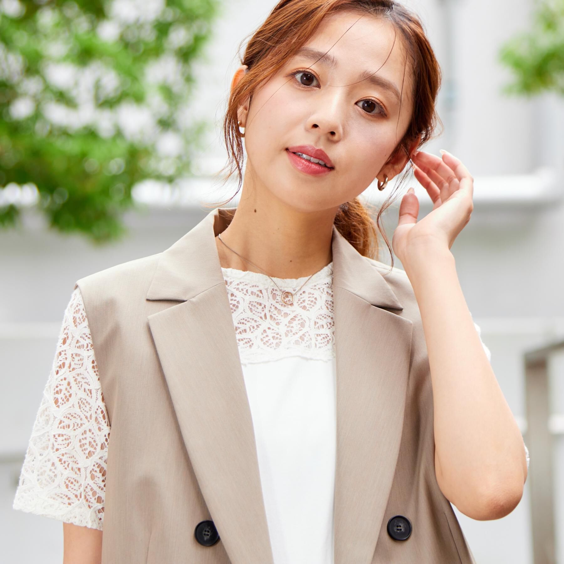 COUP DE CHANCE「【手洗い可／日本製】ラッセルレースプルオーバー」|Tシャツ・カットソー|