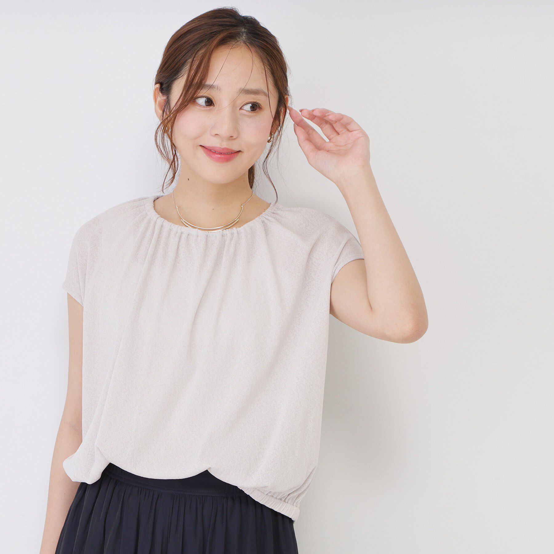 COUP DE CHANCE「【手洗い可／日本製】フレンチスリーブトップス」|Tシャツ・カットソー|