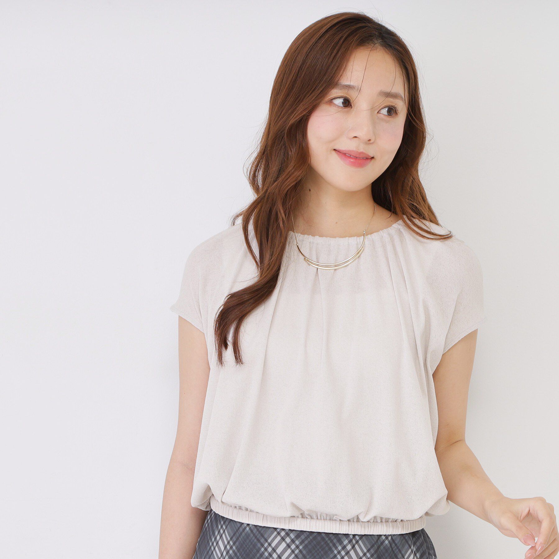 COUP DE CHANCE「【手洗い可／日本製】フレンチスリーブトップス」|Tシャツ・カットソー|