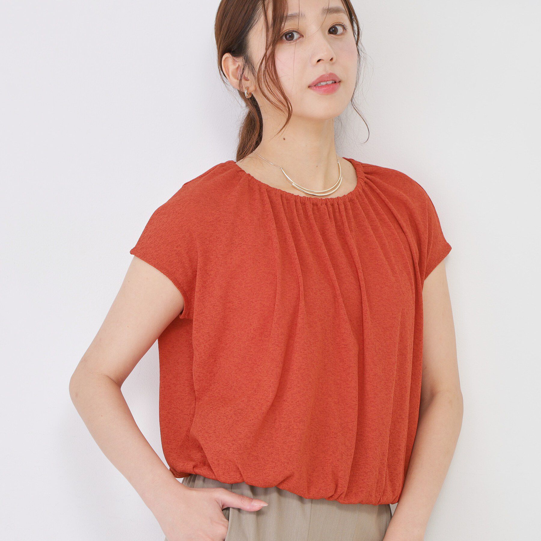 COUP DE CHANCE「【手洗い可／日本製】フレンチスリーブトップス」|Tシャツ・カットソー|