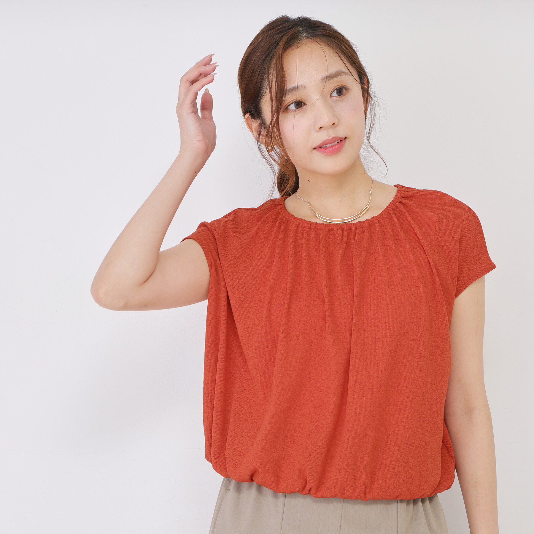 COUP DE CHANCE「【手洗い可／日本製】フレンチスリーブトップス」|Tシャツ・カットソー|