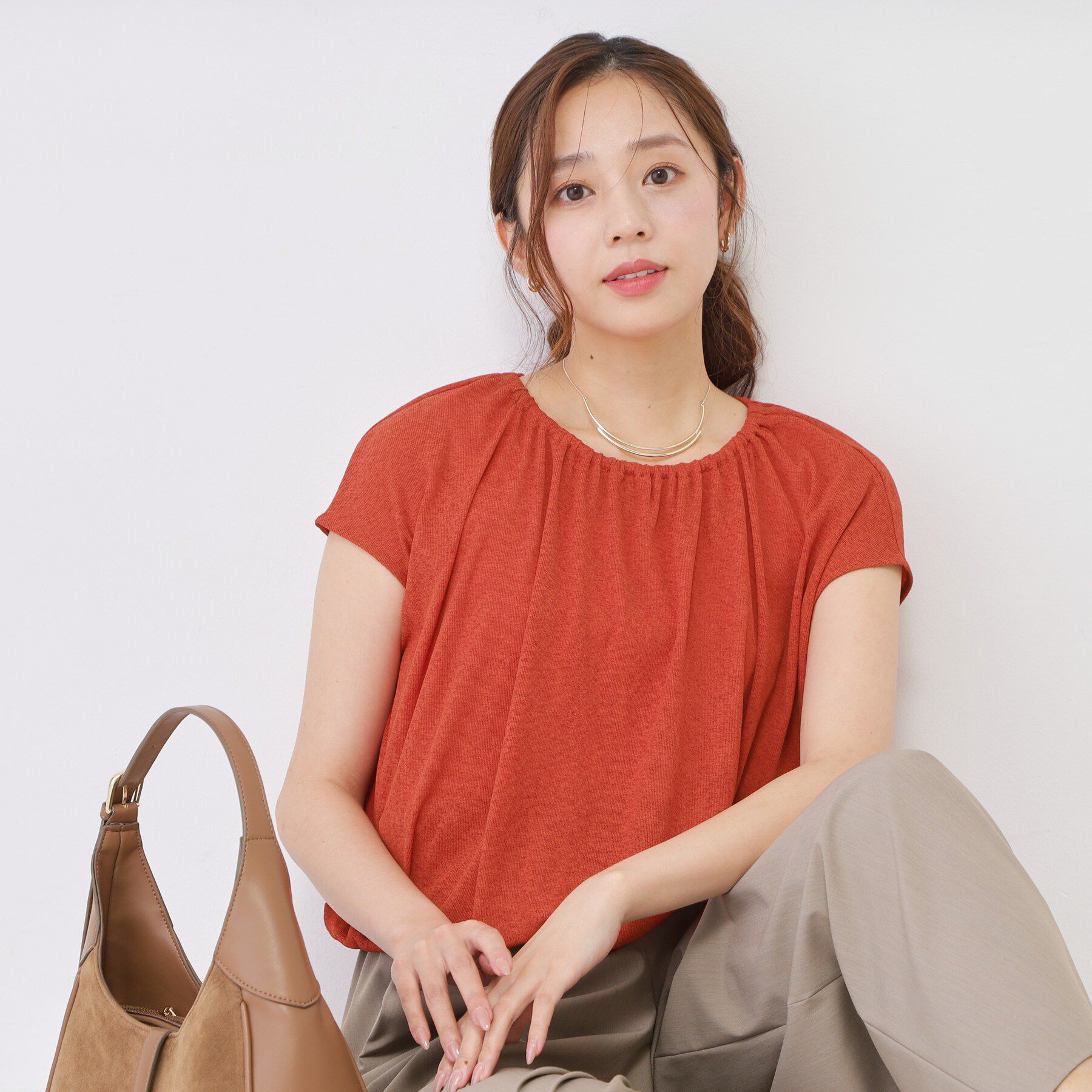 COUP DE CHANCE「【手洗い可／日本製】フレンチスリーブトップス」|Tシャツ・カットソー|