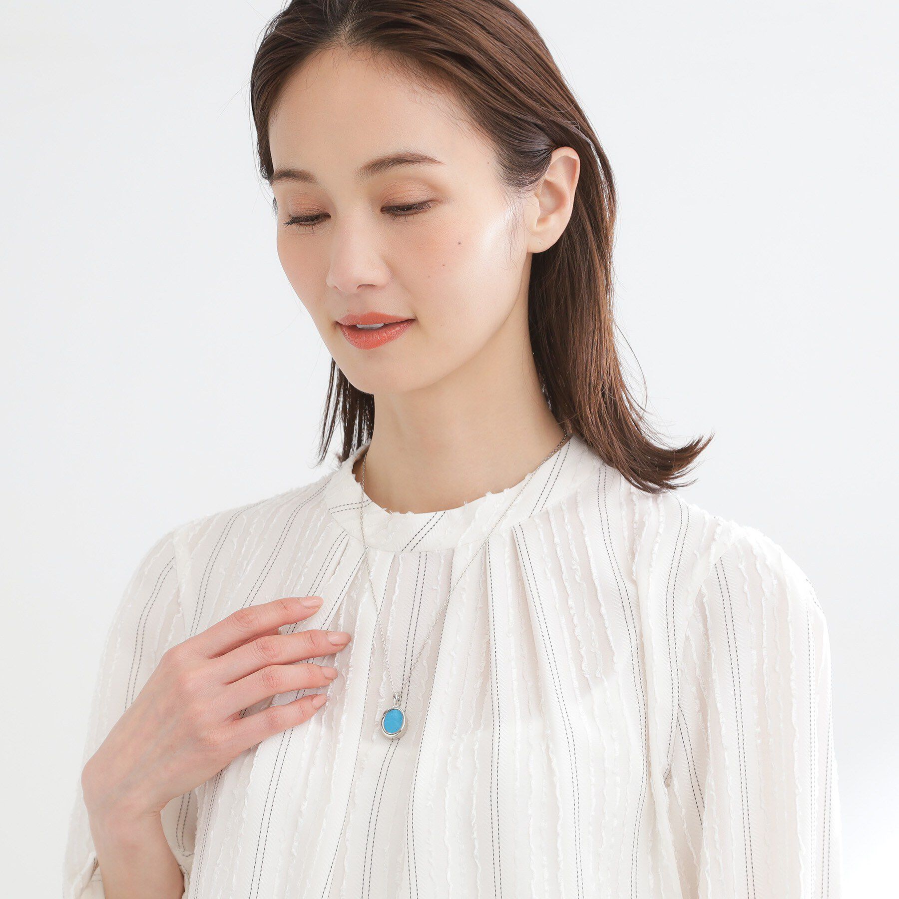 Reflect「天然シェルプレートペンダントネックレス」|ネックレス|