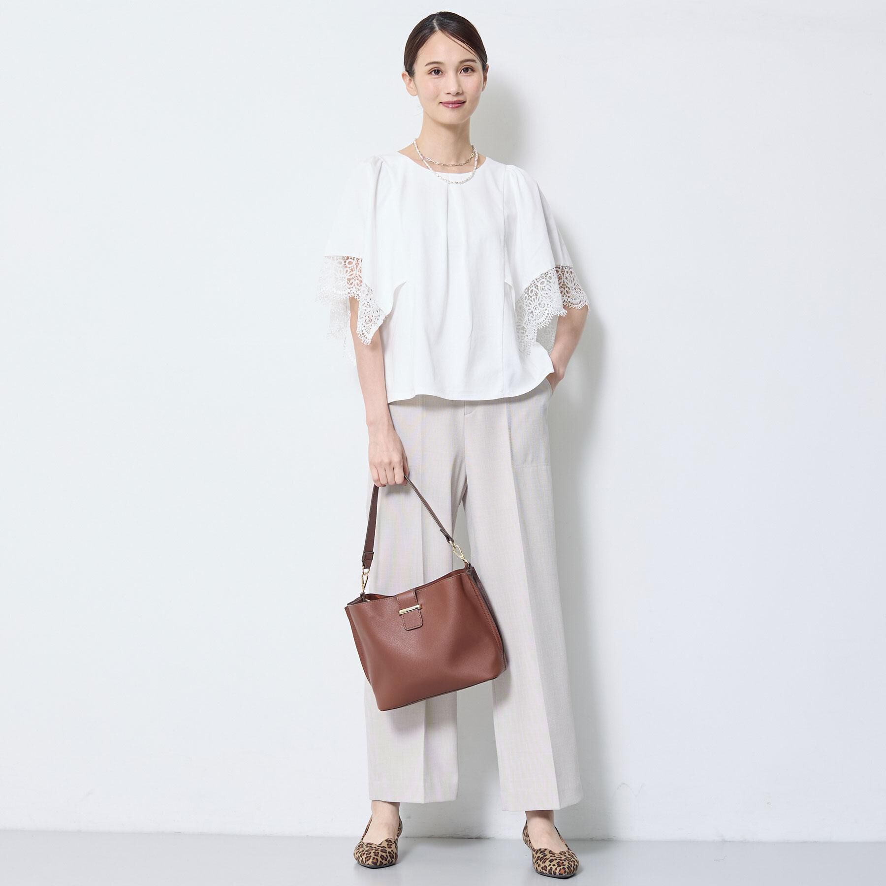 Reflect「【UVカット／接触冷感】レーススリーブジャージカットソー」|Tシャツ・カットソー|