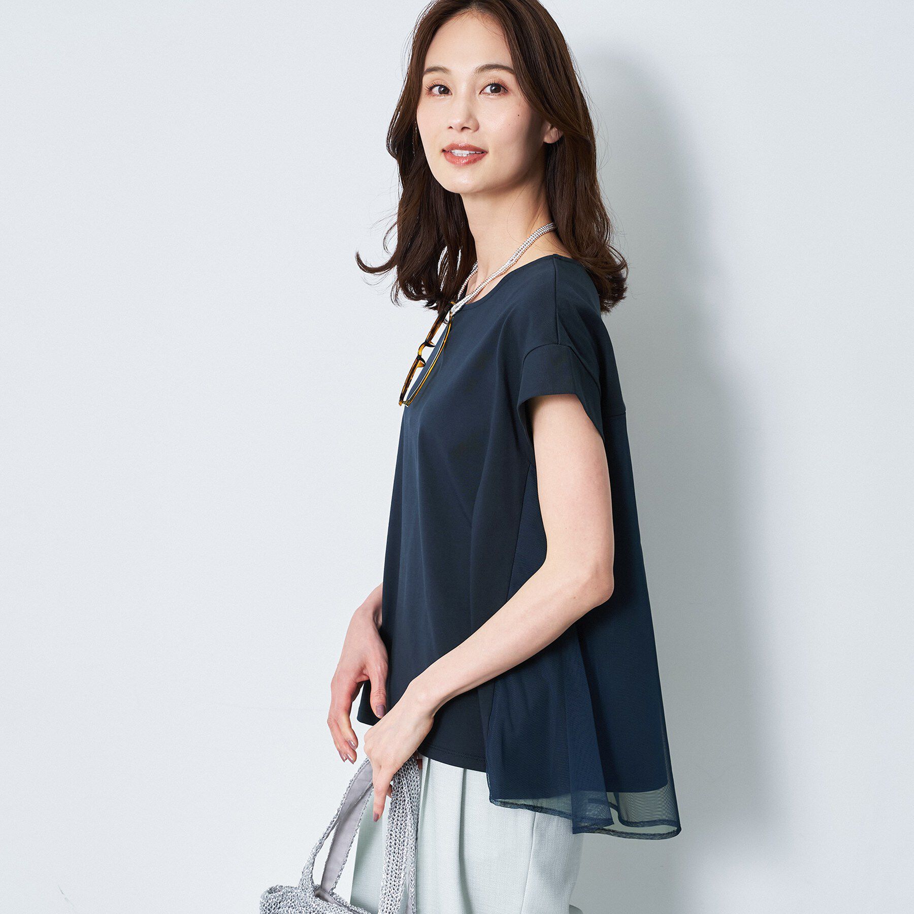 Reflect「チュール&times;ジャージチュニックトップス」|チュニック|