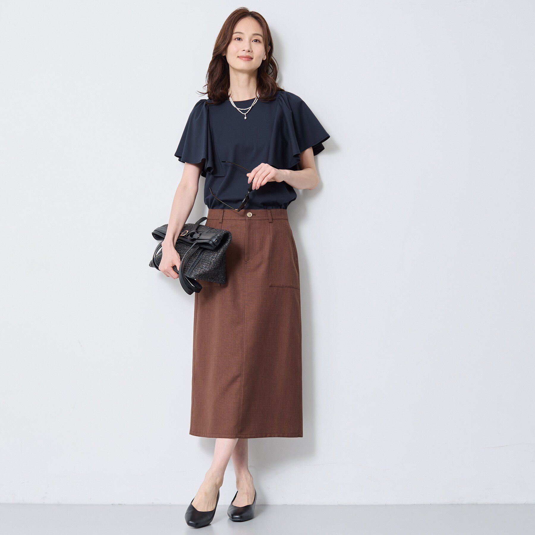 Reflect「【UVカット／接触冷感／吸水速乾】フレアスリーブトップス」|Tシャツ・カットソー|