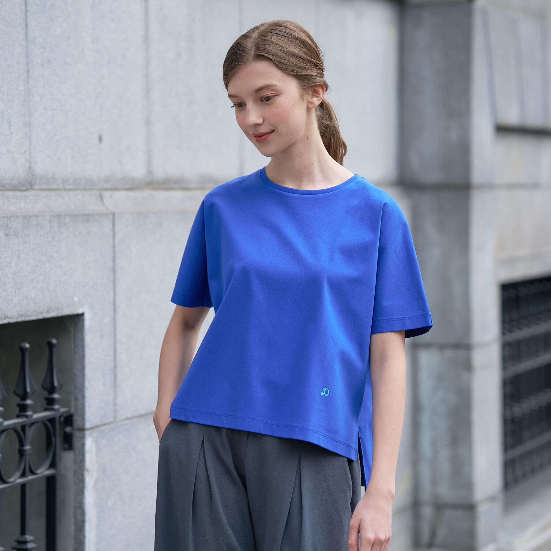 DRESSTERIOR「【接触冷感／抗菌防臭／消臭】アイスクリアコットンドルマンTシャツ」|Tシャツ・カットソー|