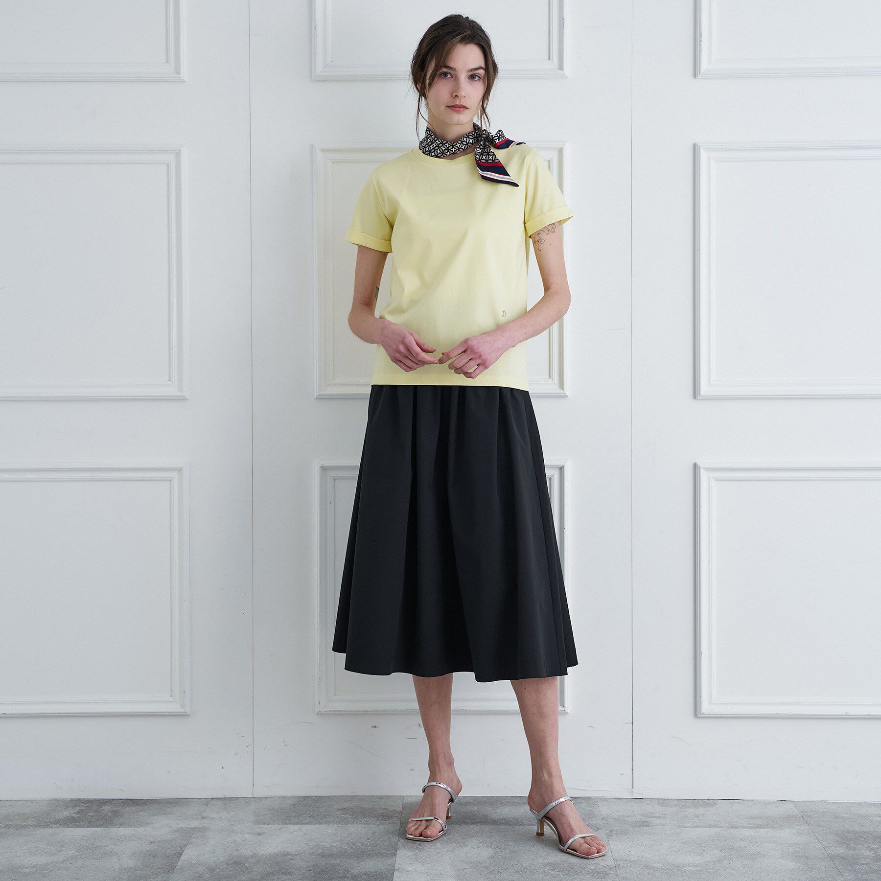 DRESSTERIOR「【接触冷感／抗菌防臭／消臭】アイスクリアコットン ターンナップT」|Tシャツ・カットソー|