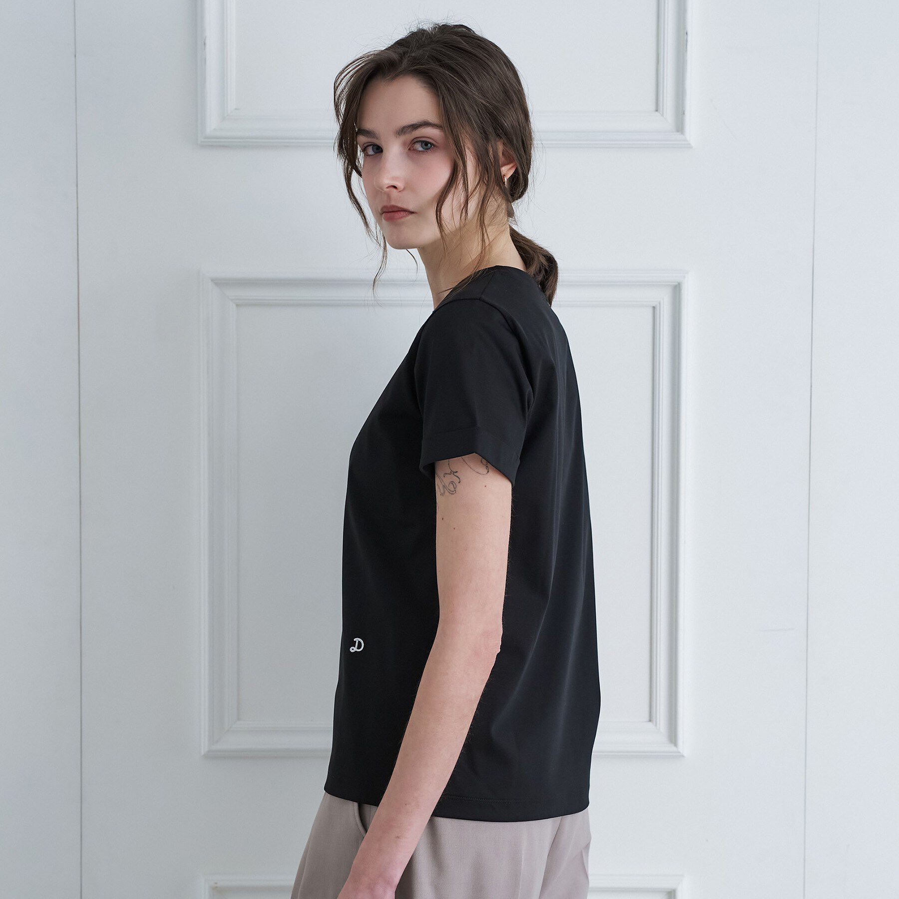 DRESSTERIOR「【接触冷感／抗菌防臭／消臭】アイスクリアコットン ターンナップT」|Tシャツ・カットソー|
