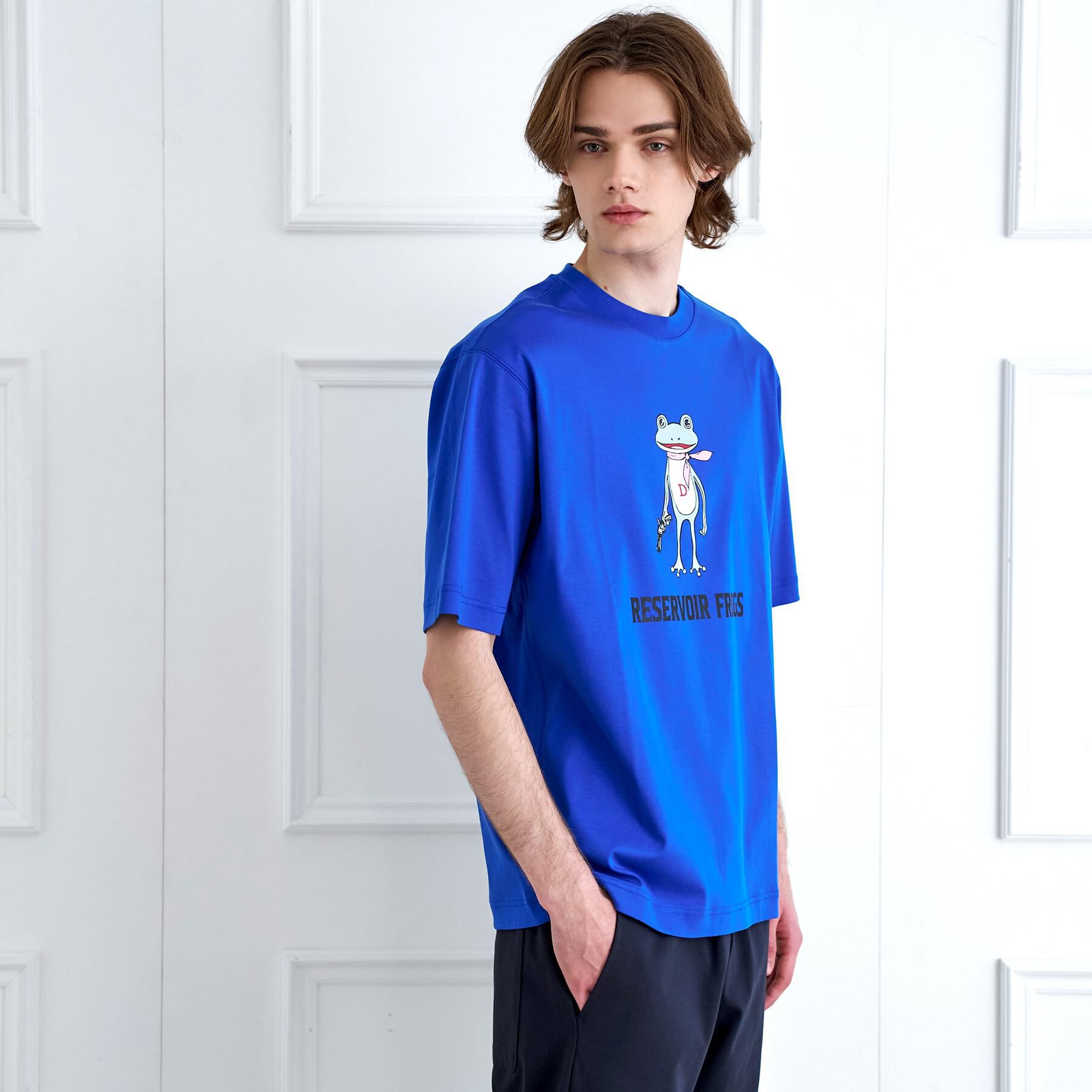 DRESSTERIOR「【接触冷感／抗菌防臭／消臭】ICE CLEAR COTTON フロッグオーバーフィットTシャツ」|Tシャツ・カットソー|