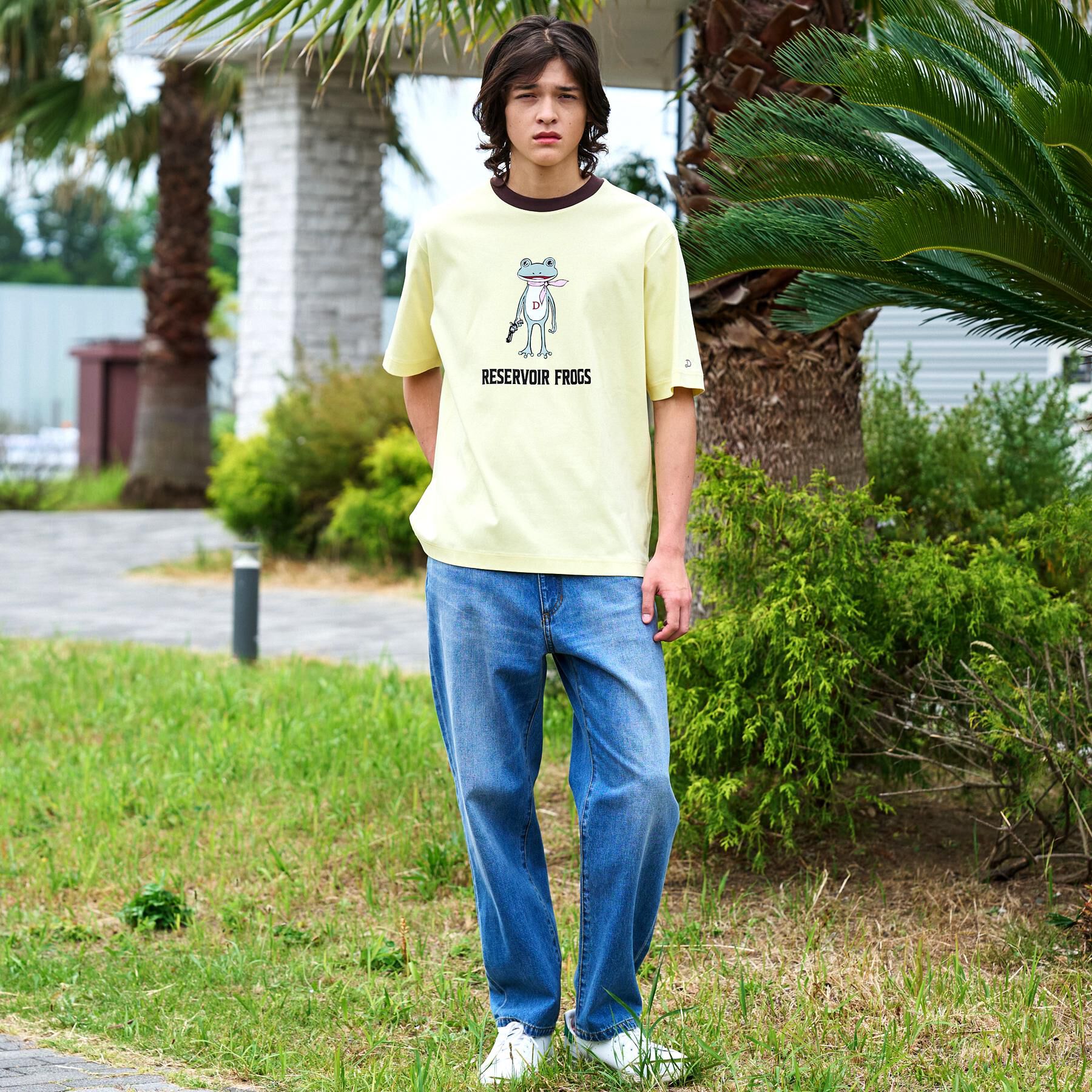 DRESSTERIOR「【接触冷感／抗菌防臭／消臭】ICE CLEAR COTTON フロッグオーバーフィットTシャツ」|Tシャツ・カットソー|