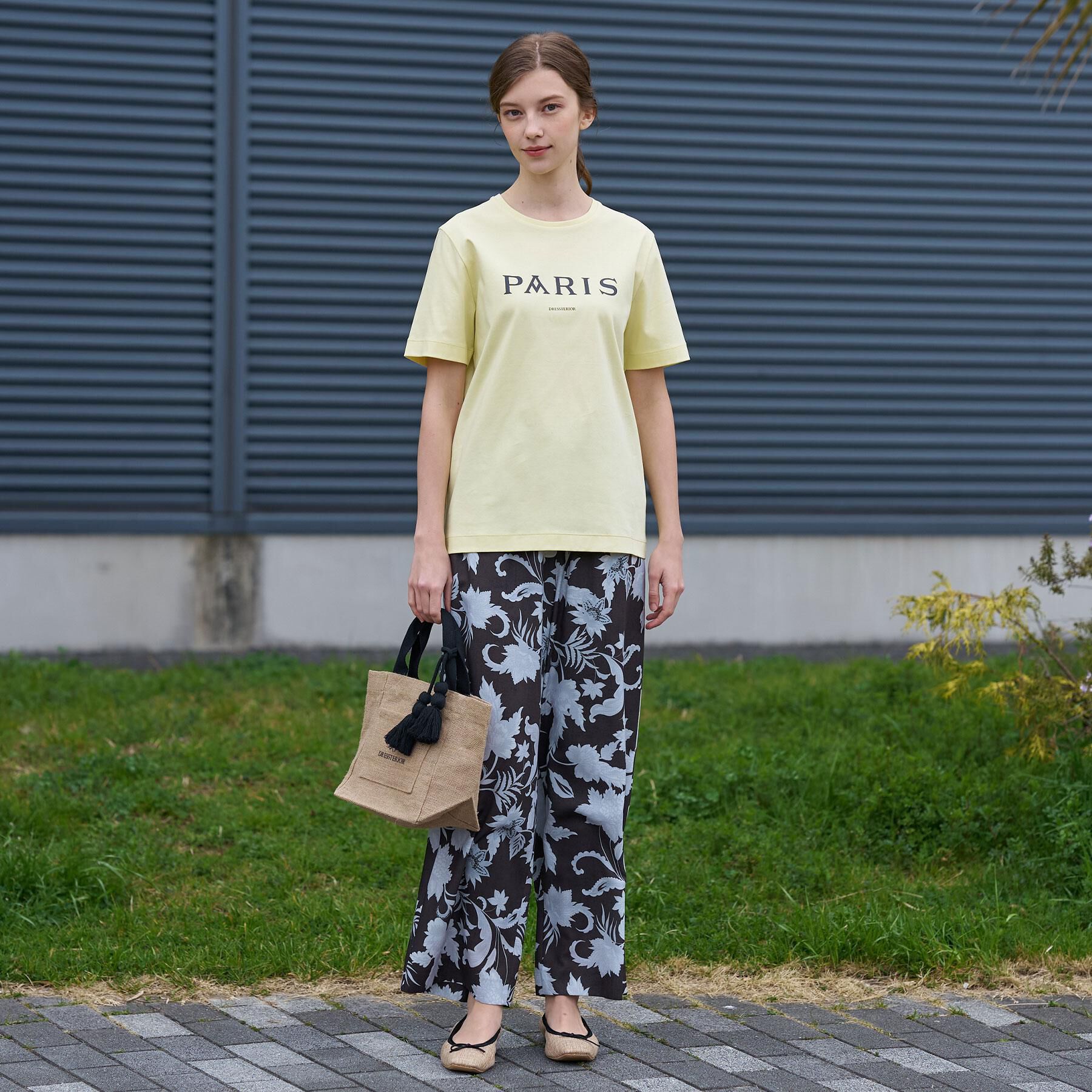 DRESSTERIOR「【接触冷感／抗菌防臭／消臭】アイスクリアコットン PARIS Tシャツ」|Tシャツ・カットソー|