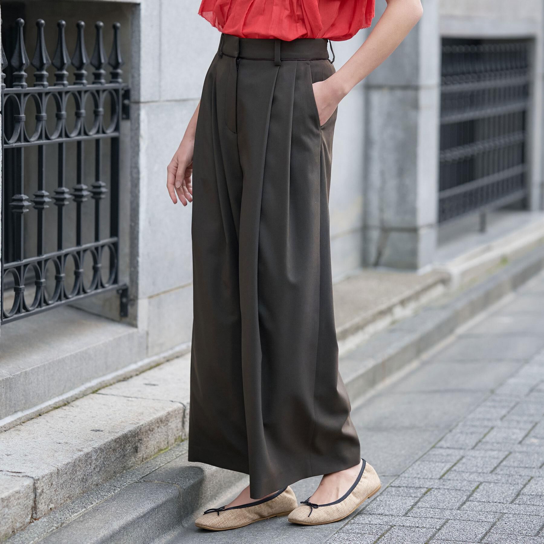 DRESSTERIOR「【接触冷感】イージーケアー クールタッチ ワイドパンツ」|その他|