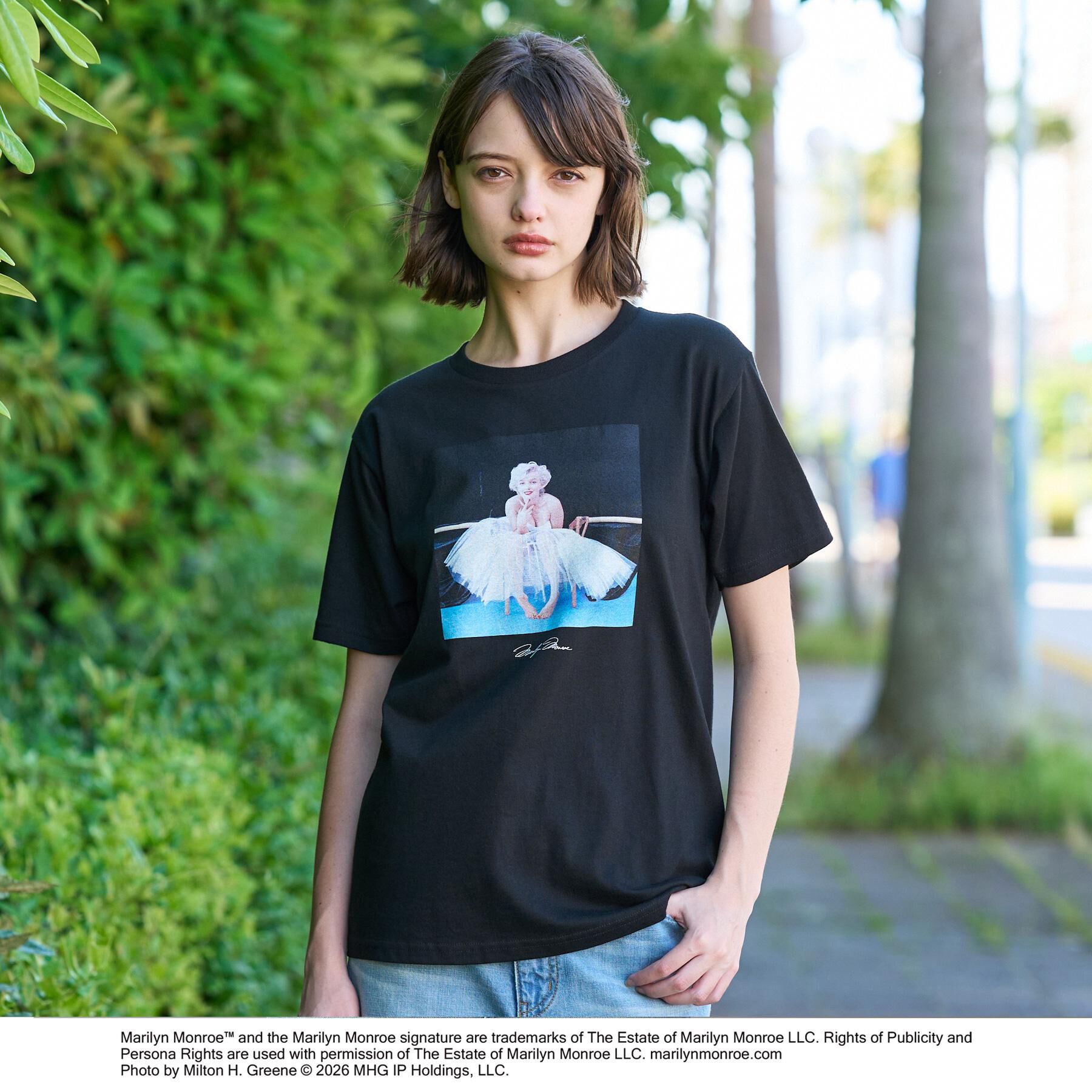 DRESSTERIOR「【別注】マリリンモンロー/カラープリントTシャツ」|Tシャツ・カットソー|ブラック(019)