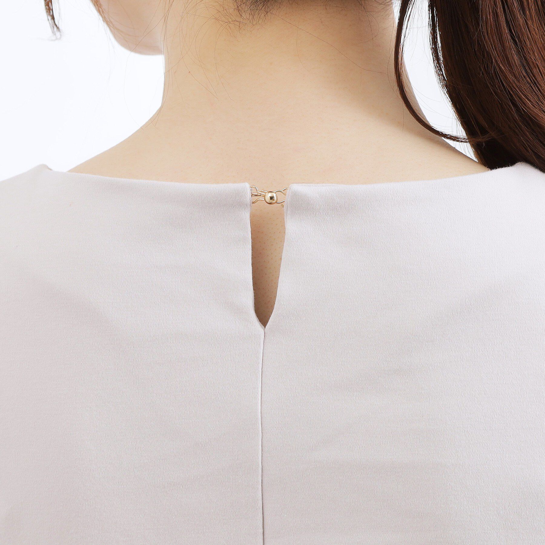 grove「【二の腕カバー/すっきり見え・抗菌防臭/UVカット】きちんと素材のボートネックTシャツ」|Tシャツ・カットソー|
