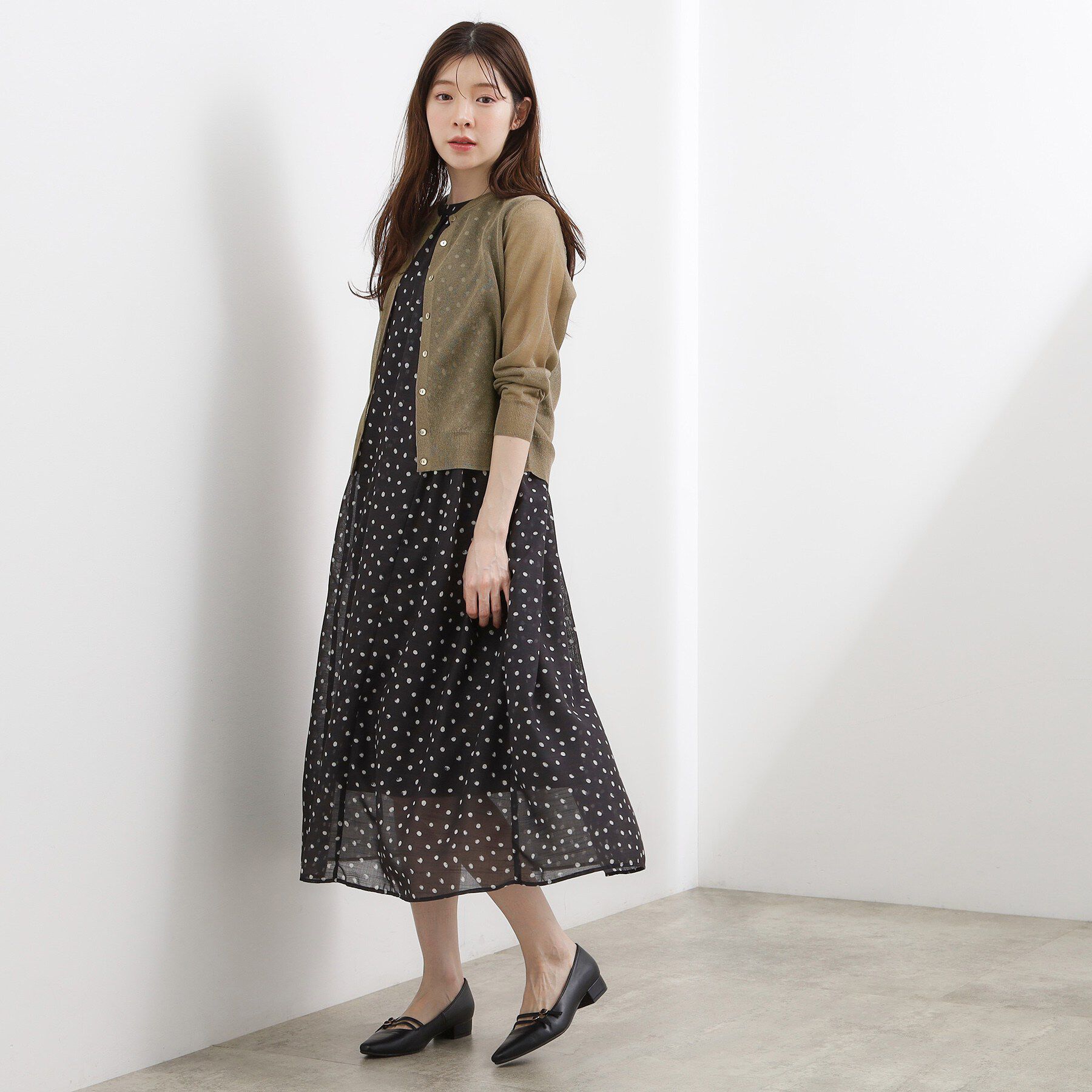 grove「高評価！【洗える/名品】大人の透け感、シアーカーディガン」|カーディガン|