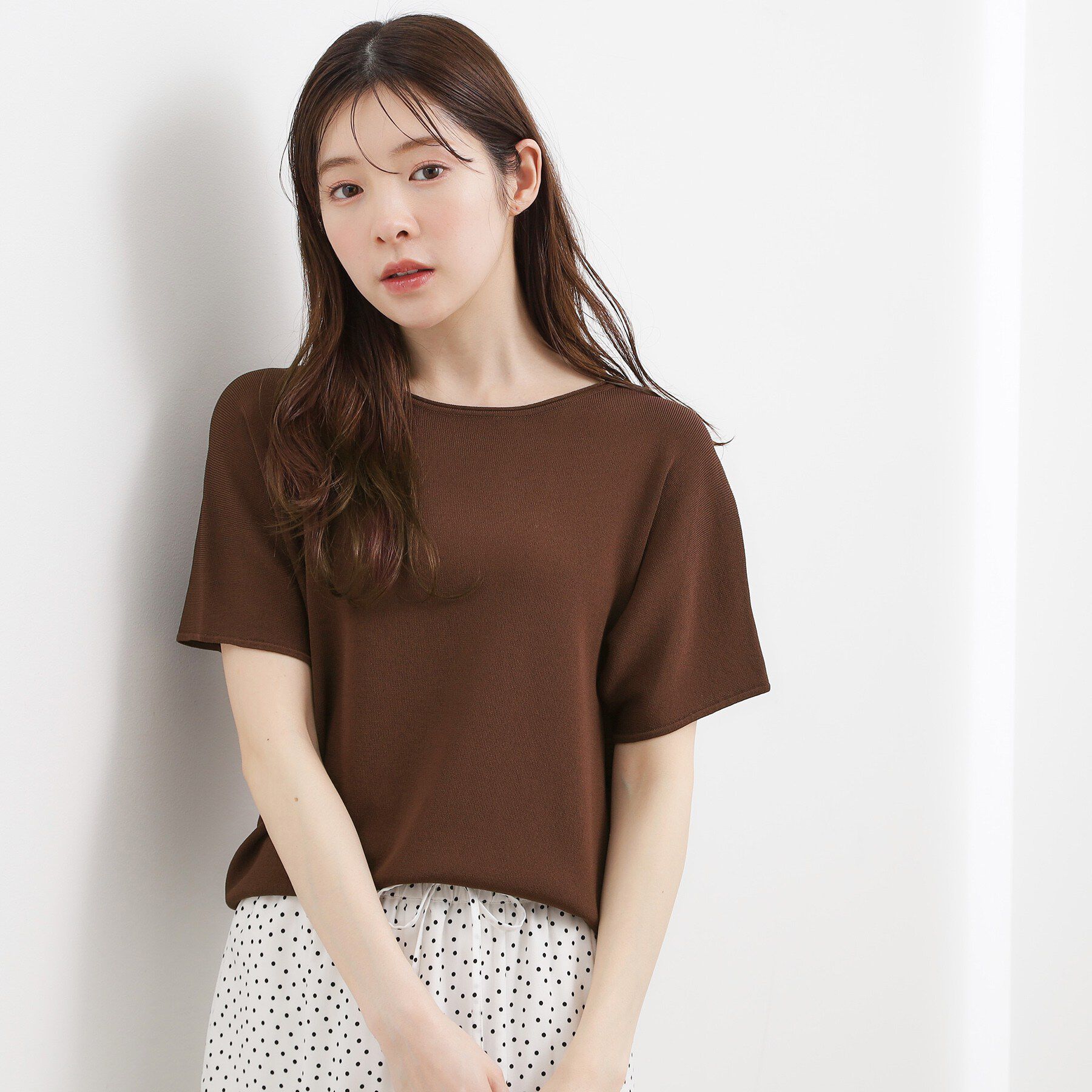 grove「【シリーズ累計36万枚！名品ニット】やわらかドライタッチ ドルマンニット」|ニット・セーター|