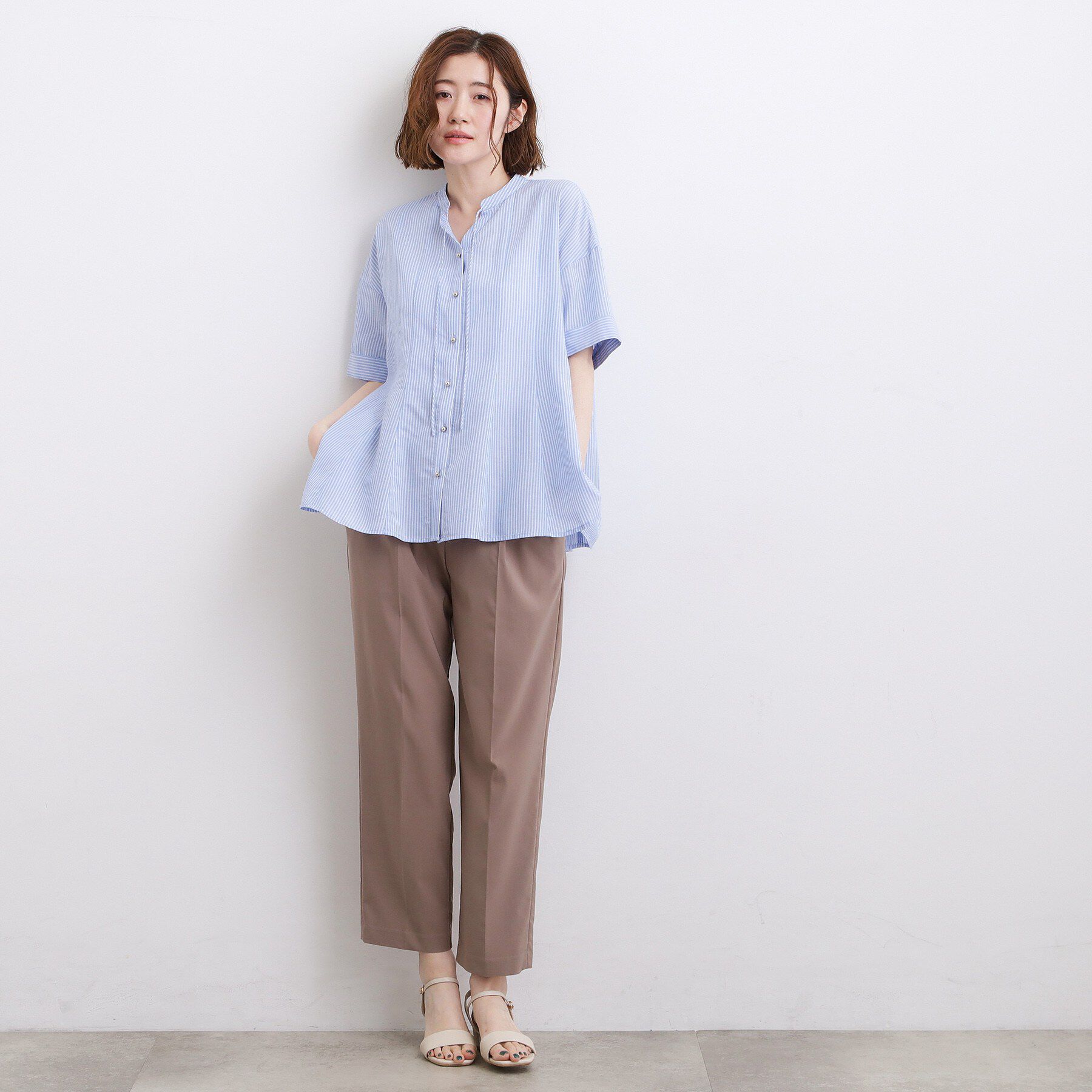 grove「【洗濯機OK・ひんやり】さらっと軽やか、夏のフレアシャツ」|シャツ・ブラウス|