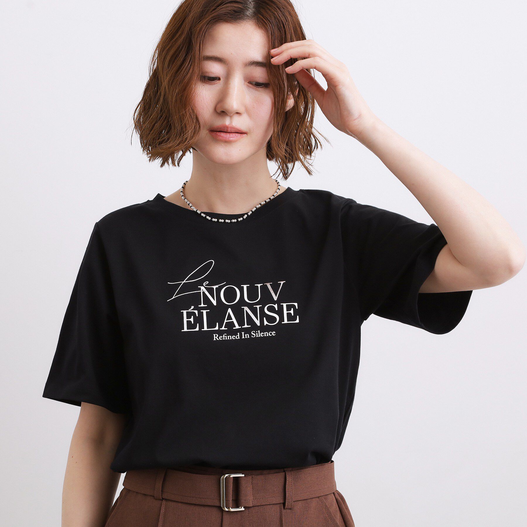 grove「【吸水速乾・UVカット・接触冷感・マシンウォッシャブル】ベーシックMIXロゴプリントT」|Tシャツ・カットソー|