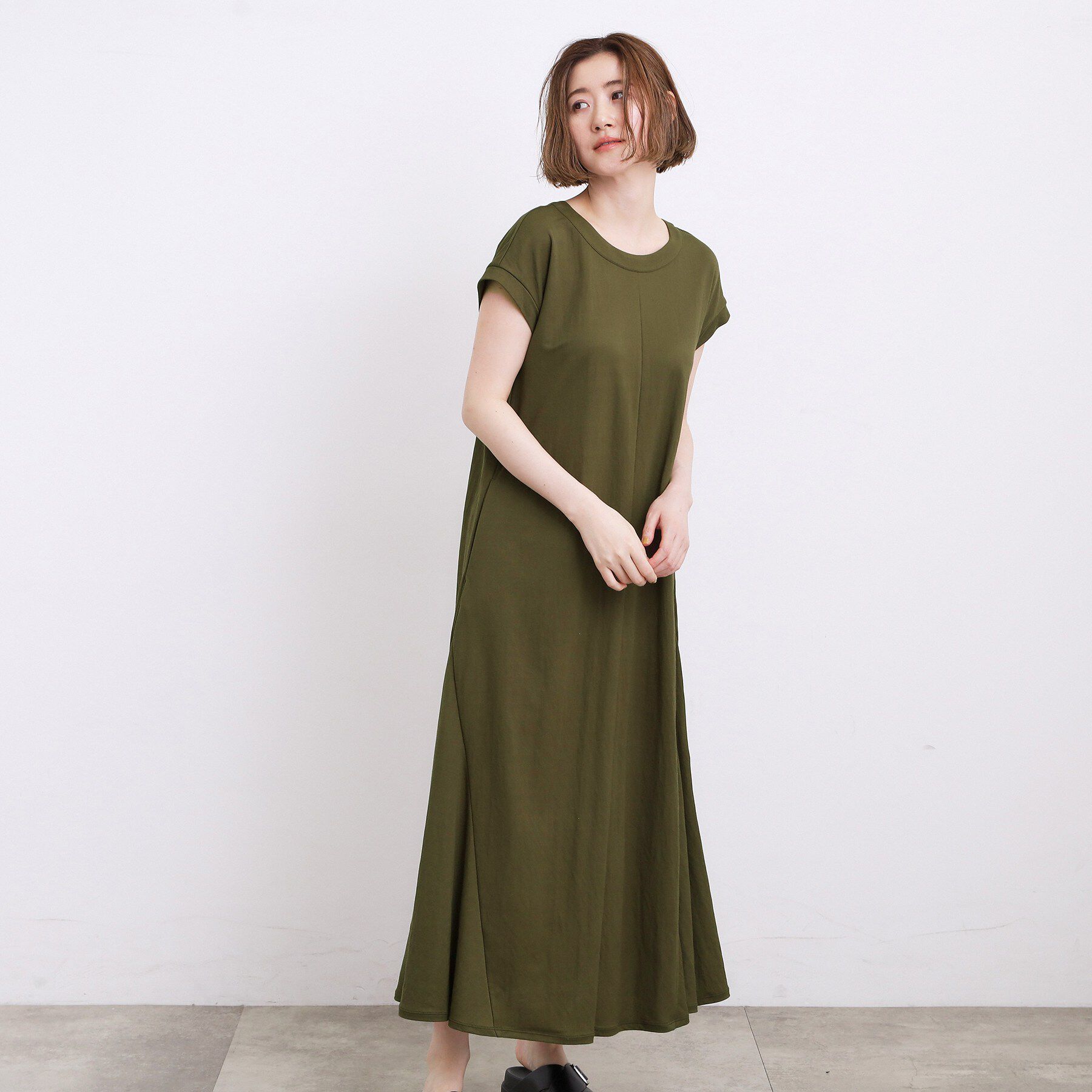 grove「【低身長さんも選べる着丈】モクロディフレンチワンピース」|ワンピース|
