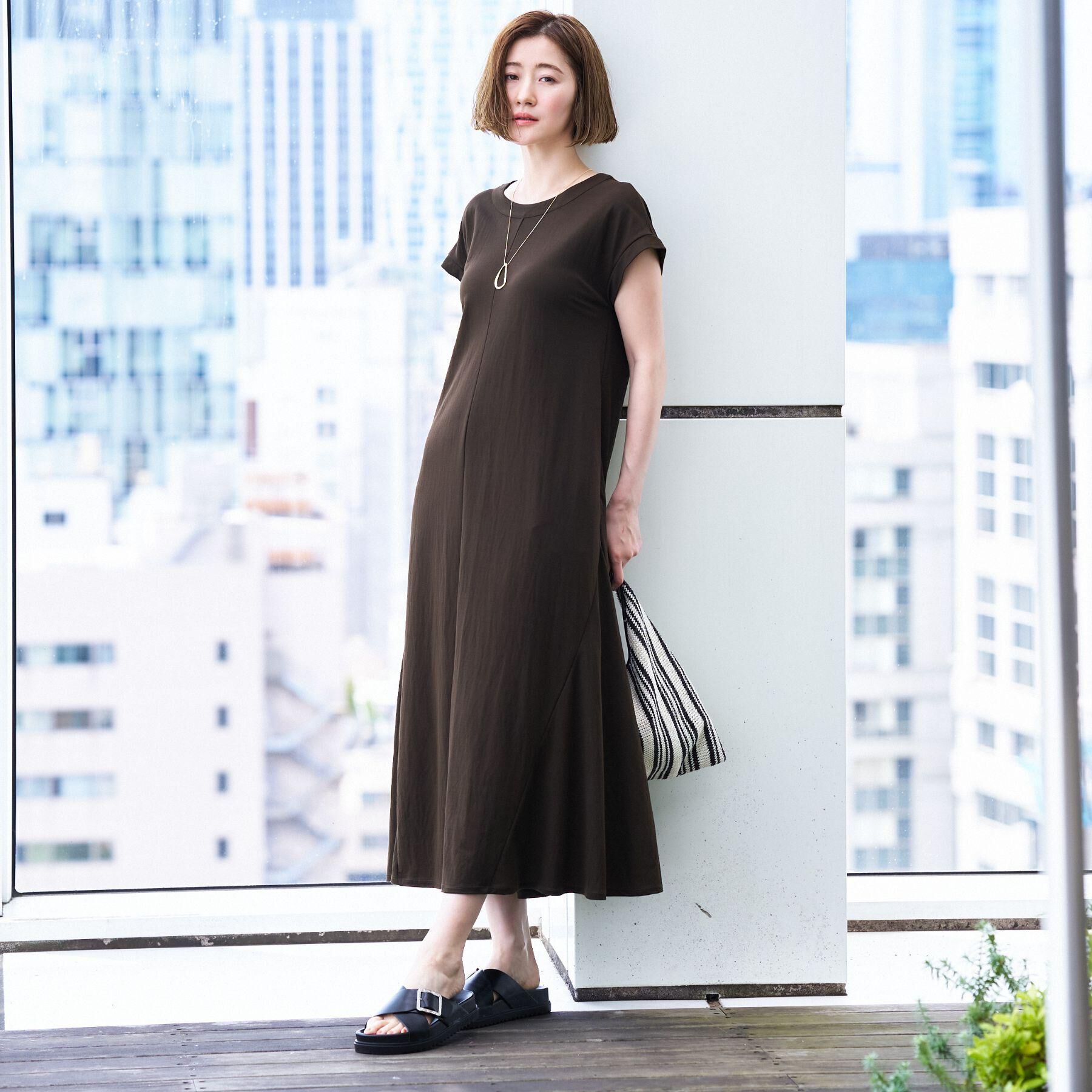 grove「【低身長さんも選べる着丈】モクロディフレンチワンピース」|ワンピース|