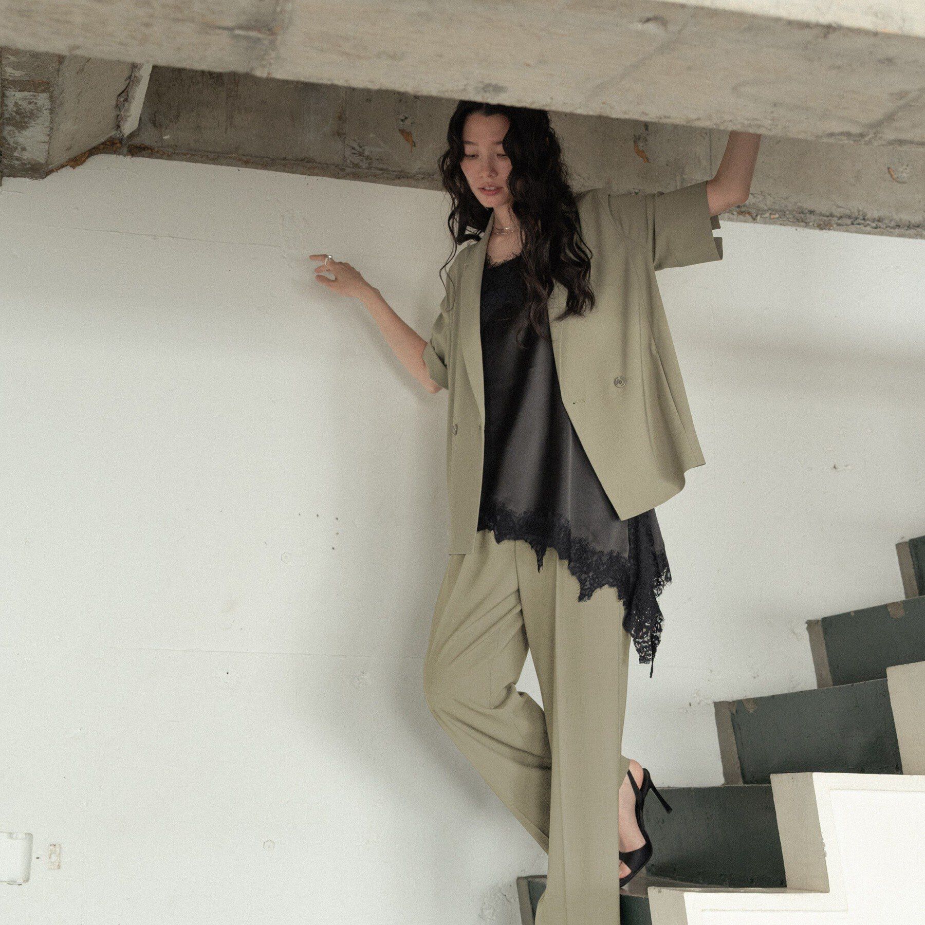 GALLEST「Comfy SET UP｜イージーストレートワイドパンツ【セットアップ対応／通勤／カセット服／接触冷」|その他|