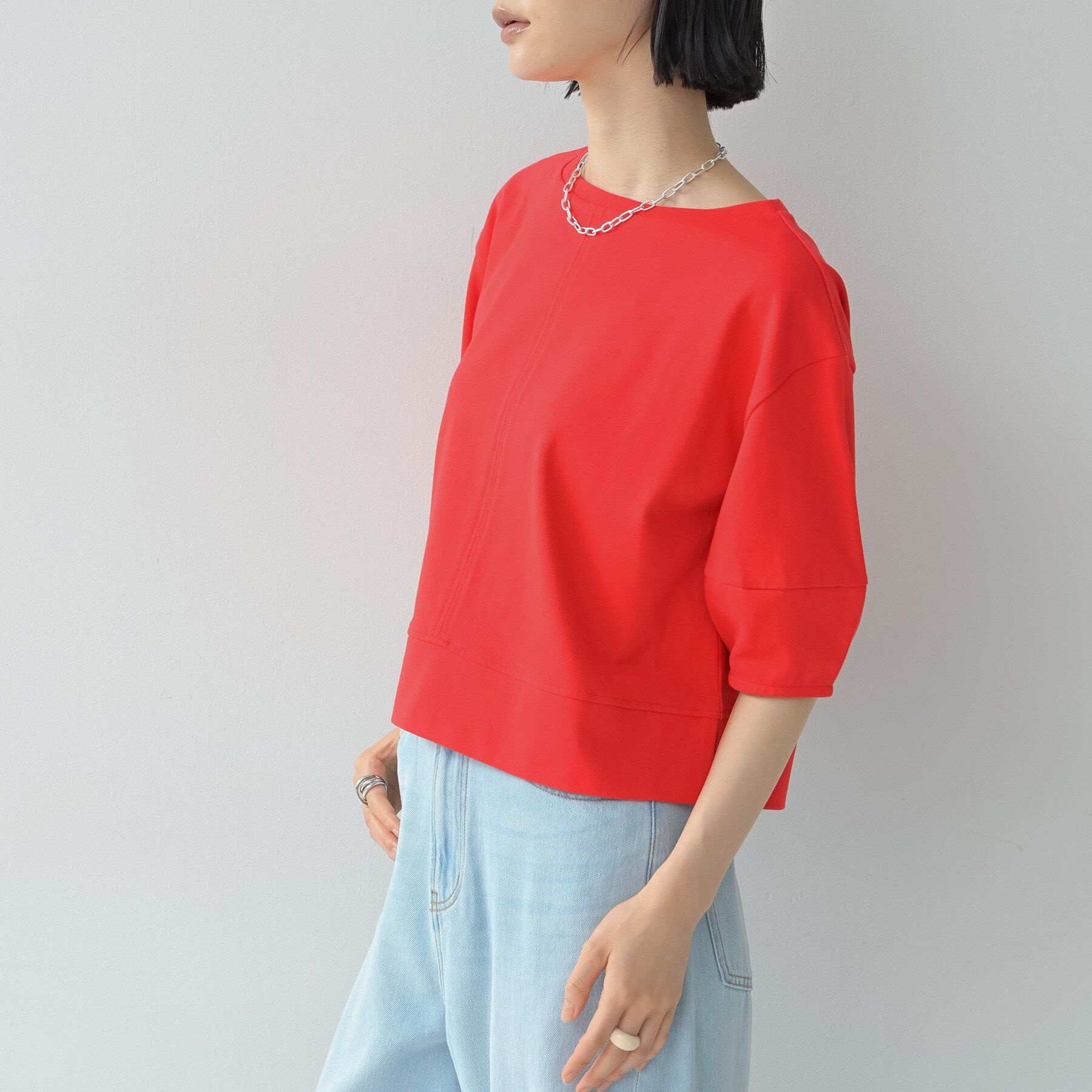 GALLEST「ハーフスリーブフォルムカットソー【再入荷／マシンウォッシュ／接触冷感】」|Tシャツ・カットソー|