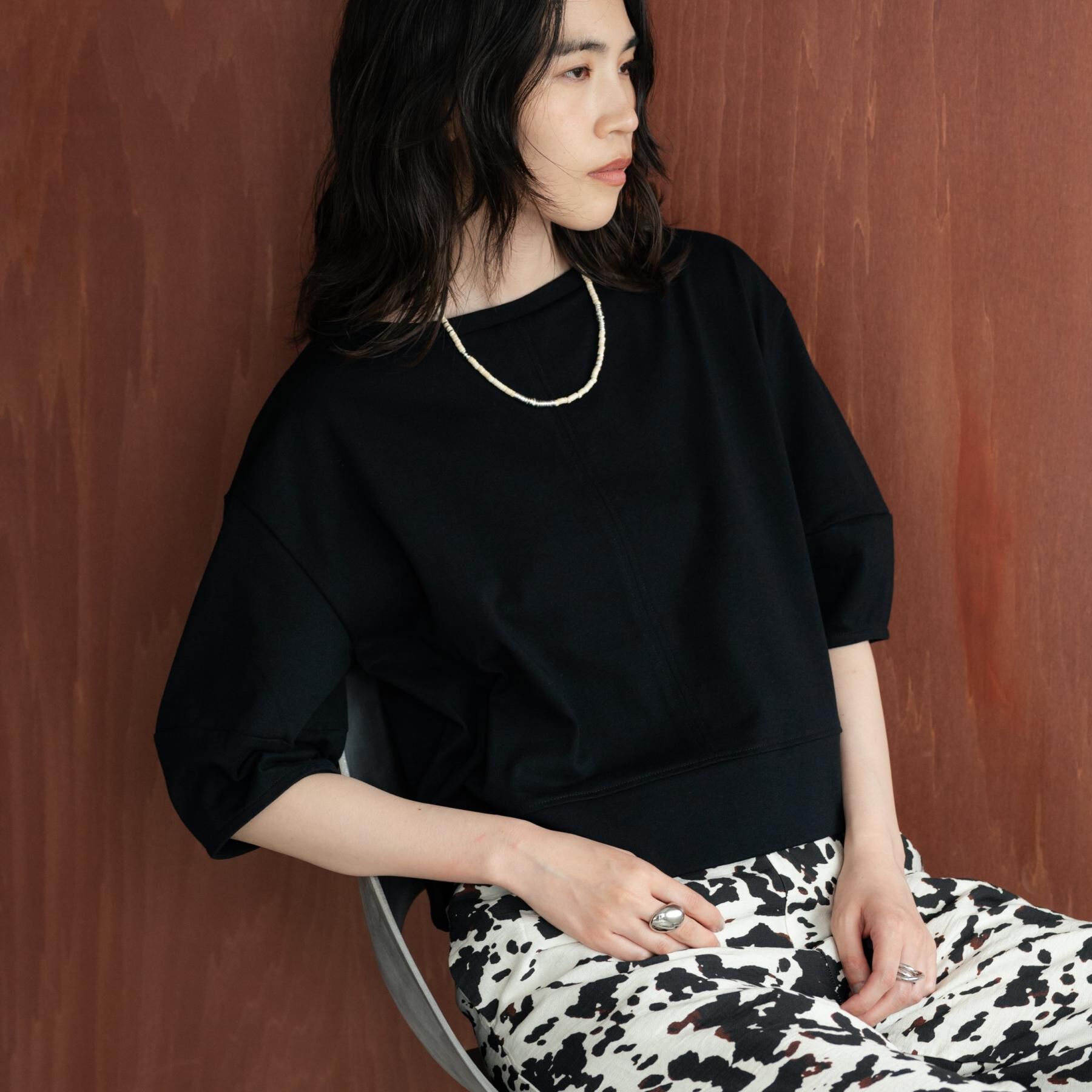 GALLEST「ハーフスリーブフォルムカットソー【再入荷／マシンウォッシュ／接触冷感】」|Tシャツ・カットソー|