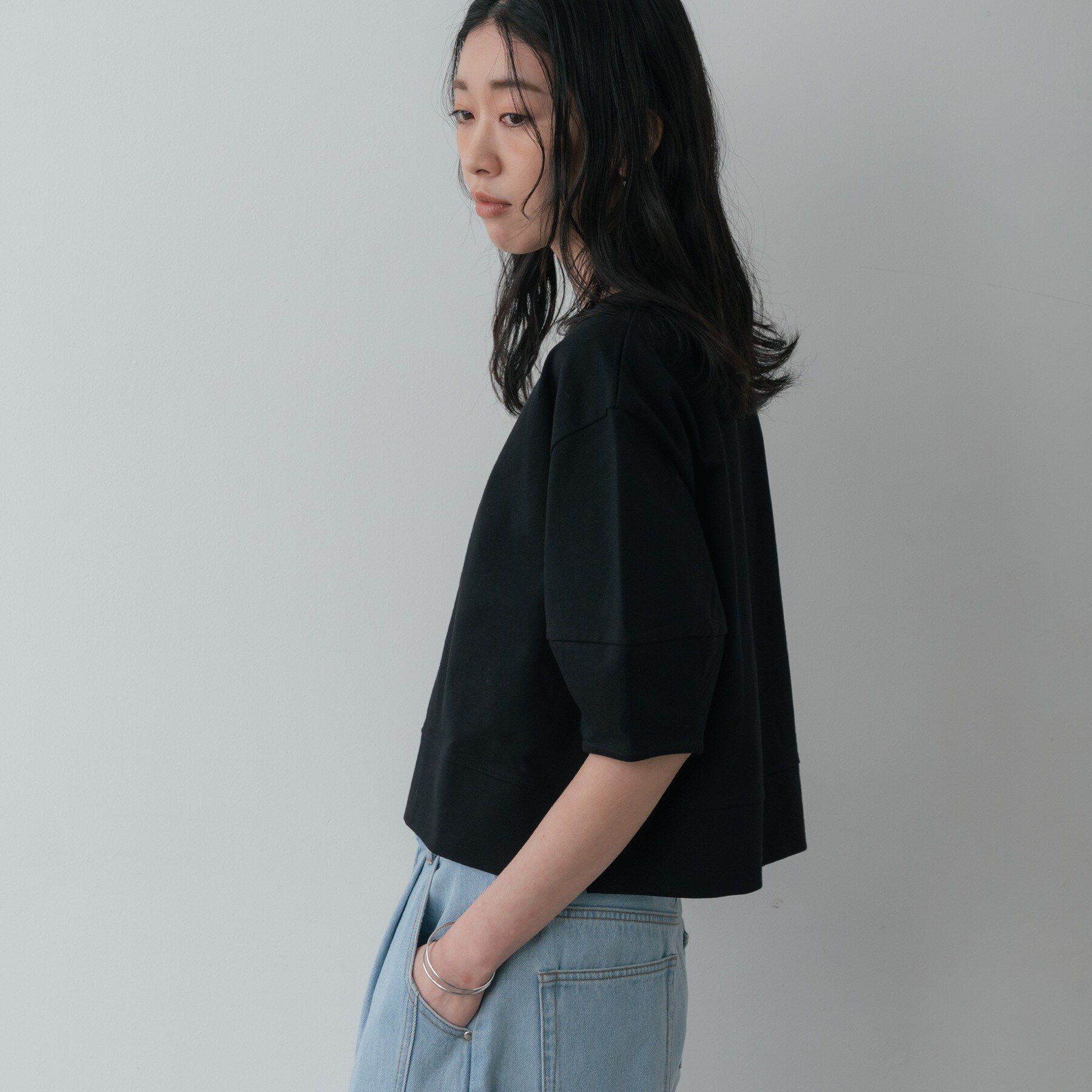 GALLEST「ハーフスリーブフォルムカットソー【再入荷／マシンウォッシュ／接触冷感】」|Tシャツ・カットソー|