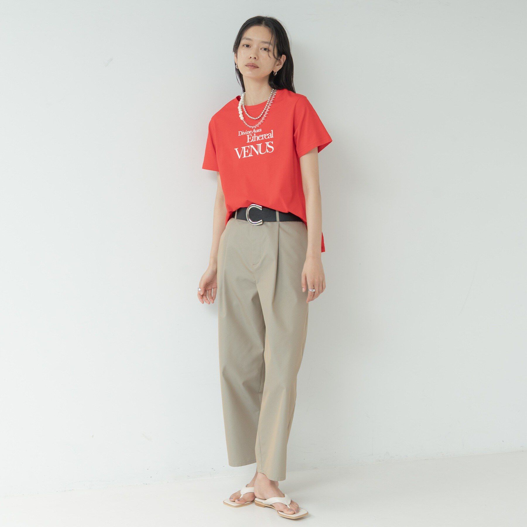 GALLEST「タイポグラフィTシャツ【接触冷感】」|Tシャツ・カットソー|