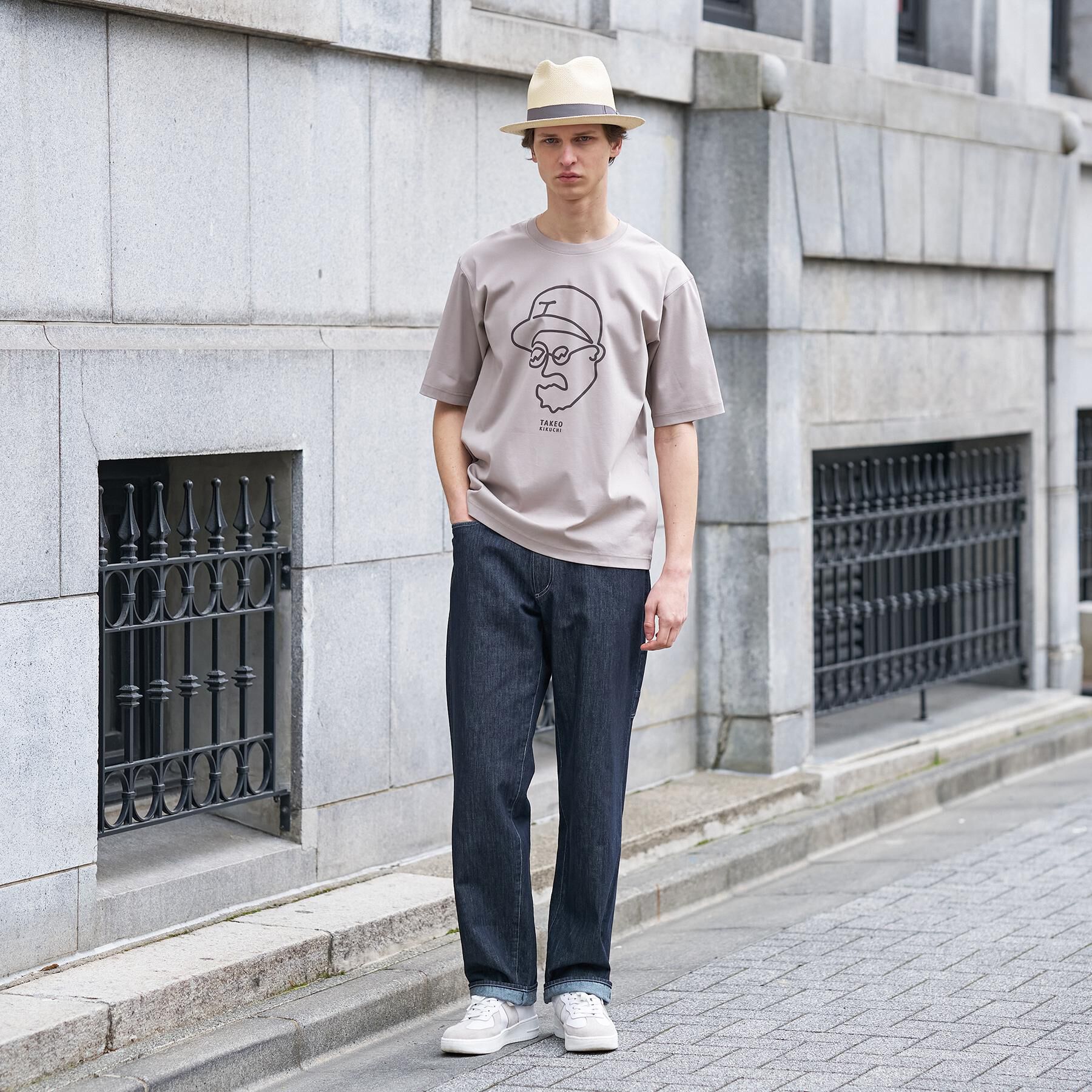 TAKEO KIKUCHI「【BOWLER HAT LABEL】アイスクリアコットン ワンストローク 半袖Tシャツ」|Tシャツ・カットソー|