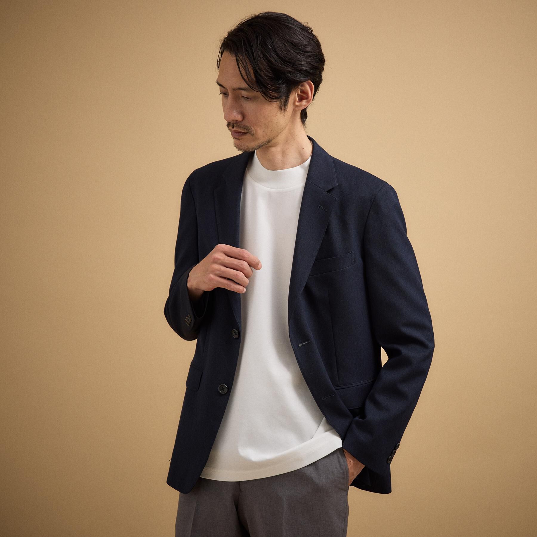 TAKEO KIKUCHI「【接触冷感】アイスクリアコットン モックネック Tシャツ」|Tシャツ・カットソー|