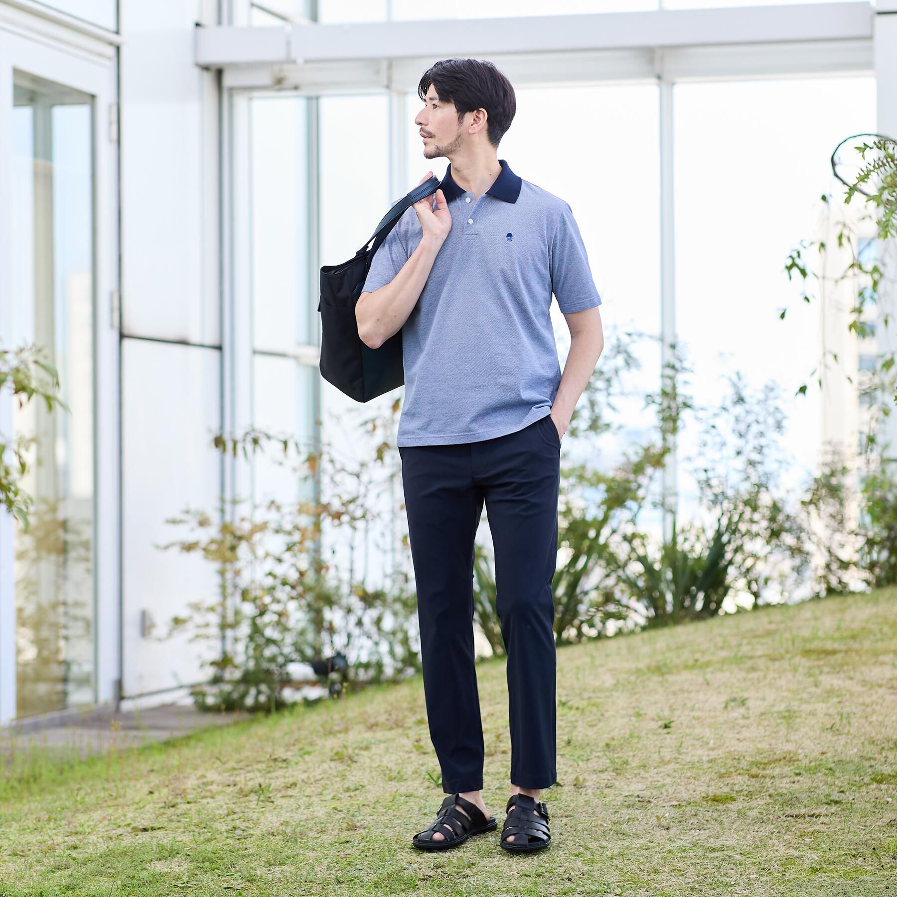 TAKEO KIKUCHI「【接触冷感/吸汗速乾】サイドゴアウエスト ストレートパンツ」|その他|