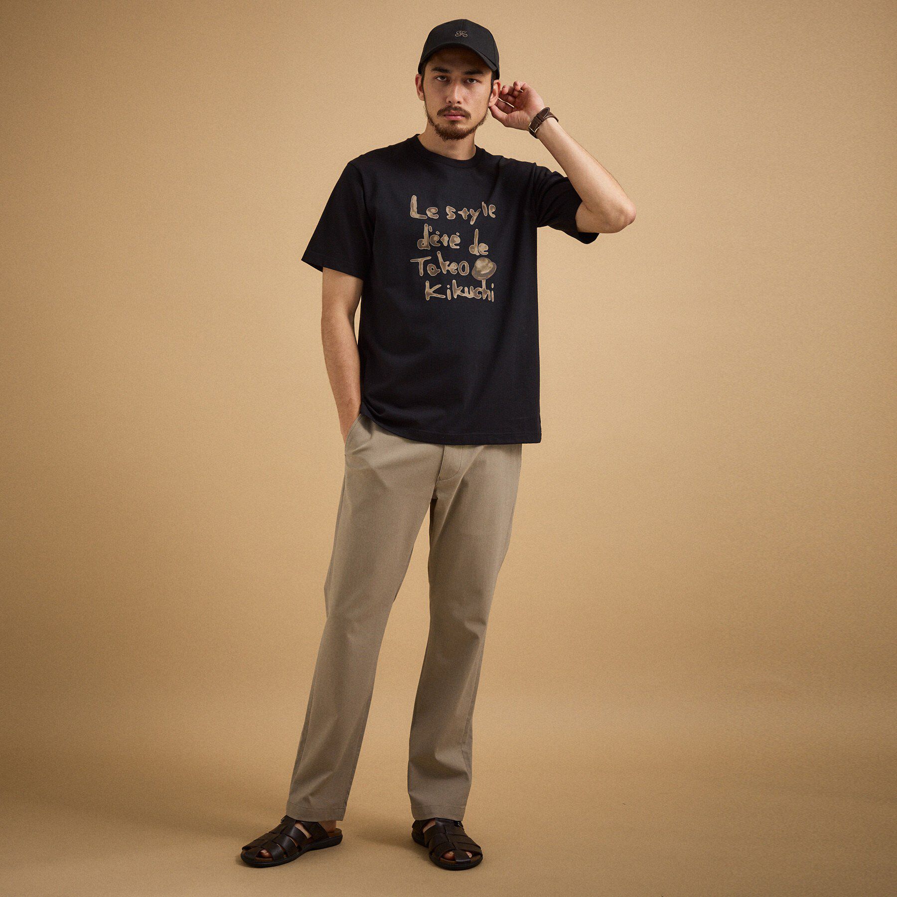 TAKEO KIKUCHI「水彩ペイント アートロゴTシャツ」|Tシャツ・カットソー|