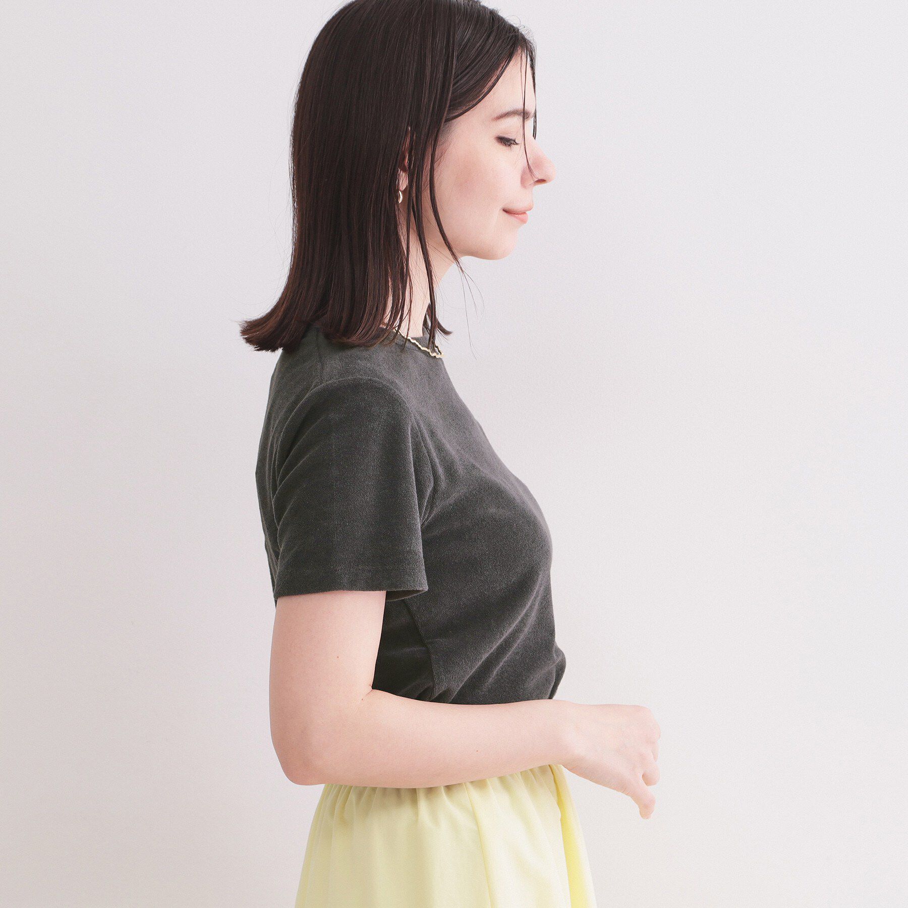 OPAQUE.CLIP「ベーシックパイルTシャツ【洗濯機OK】」|Tシャツ・カットソー|