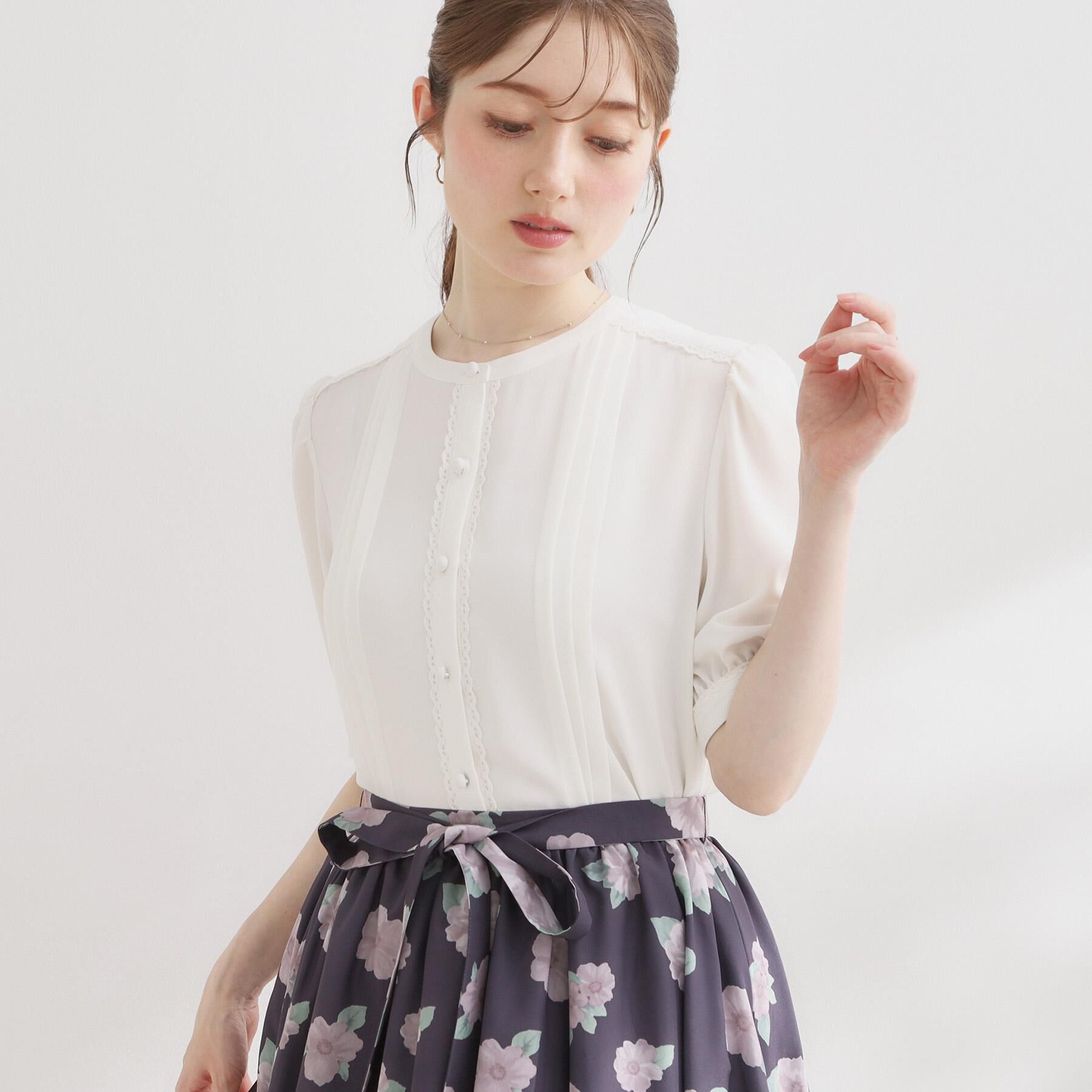 Couture broach「【洗える】ピンタック ブラウス」|シャツ・ブラウス|