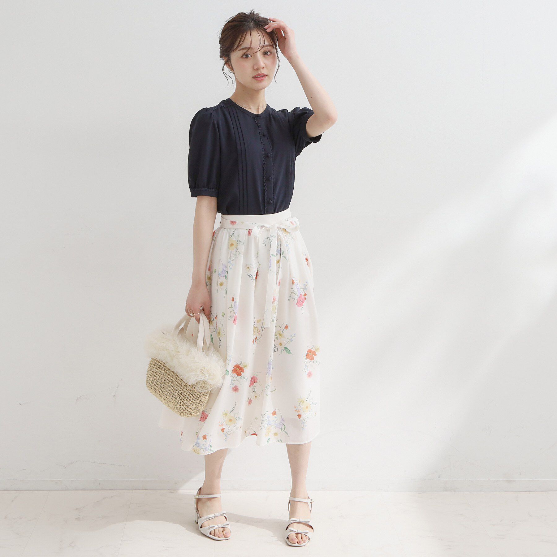 Couture broach「【洗える】ピンタック ブラウス」|シャツ・ブラウス|