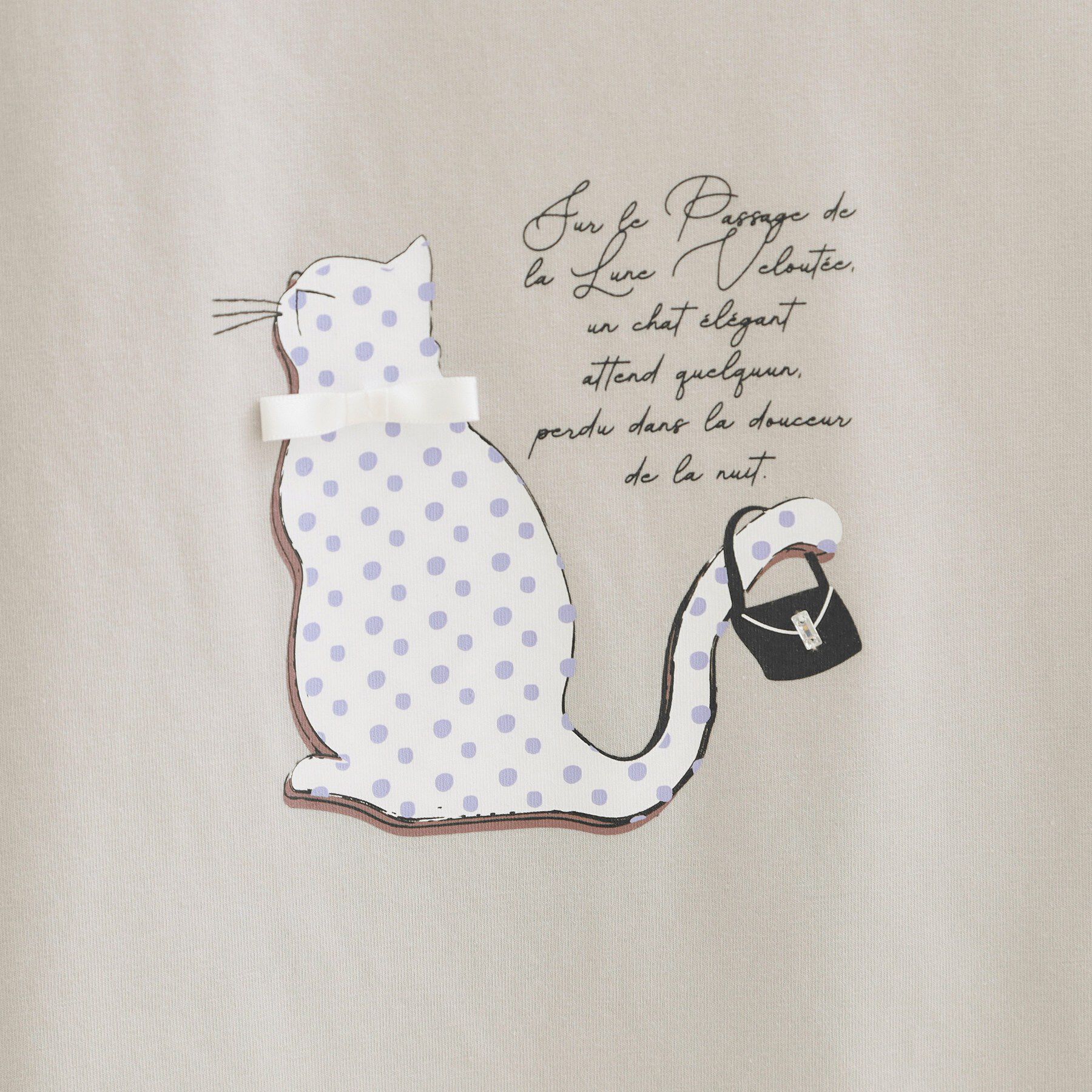 Couture broach「【接触冷感・UVカット・洗える】CATプリントTシャツ」|Tシャツ・カットソー|