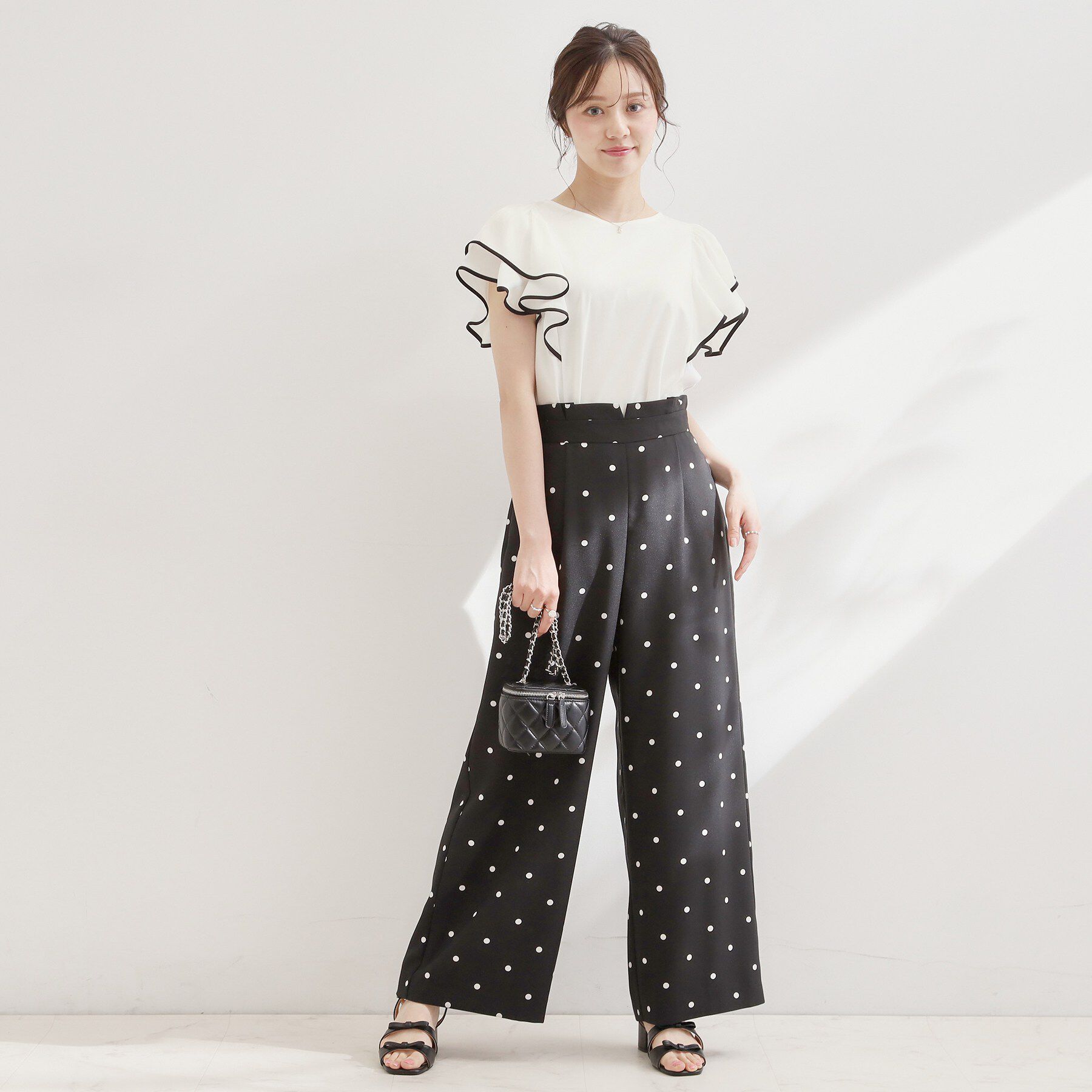 Couture broach「【接触冷感・UVカット・洗える】ラッフル フレアスリーブ トップス」|Tシャツ・カットソー|