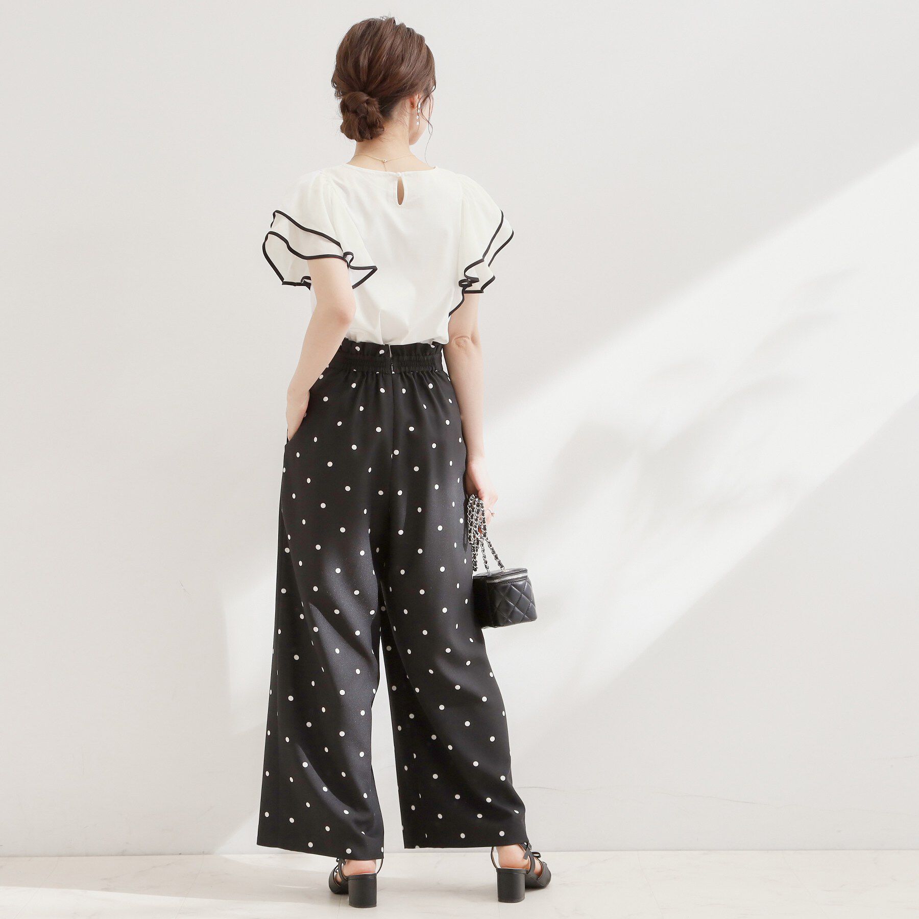 Couture broach「【接触冷感・UVカット・洗える】ラッフル フレアスリーブ トップス」|Tシャツ・カットソー|